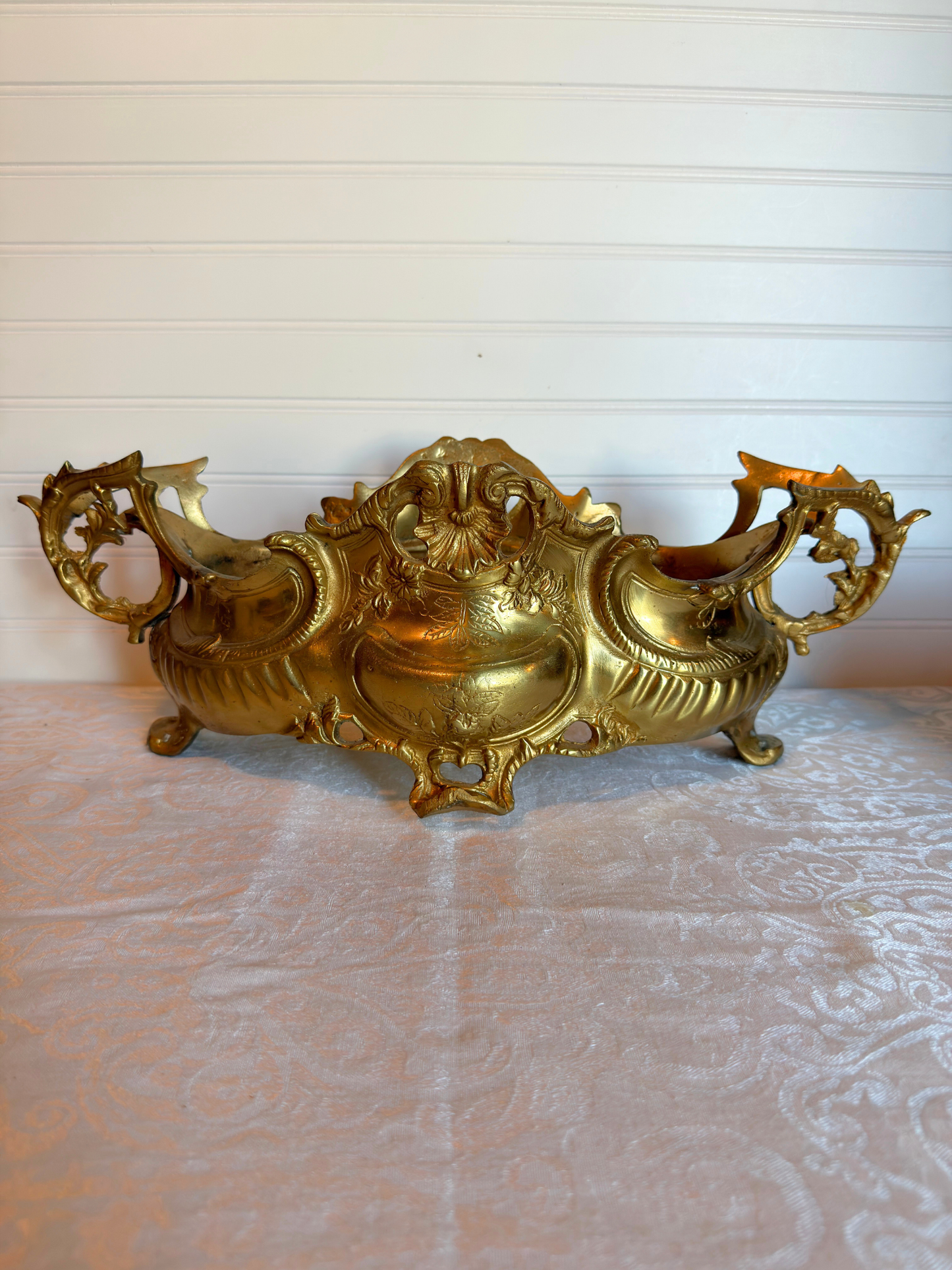 Ornate Brass Jardiniere