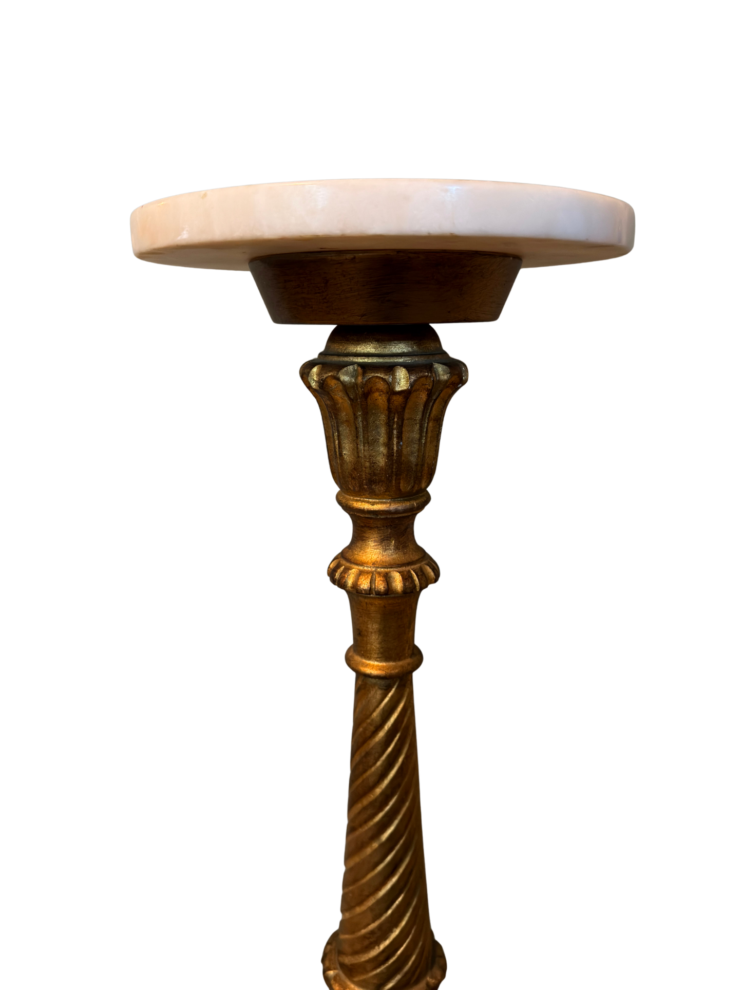 1950's Gilt Wood & Marble Pedestal