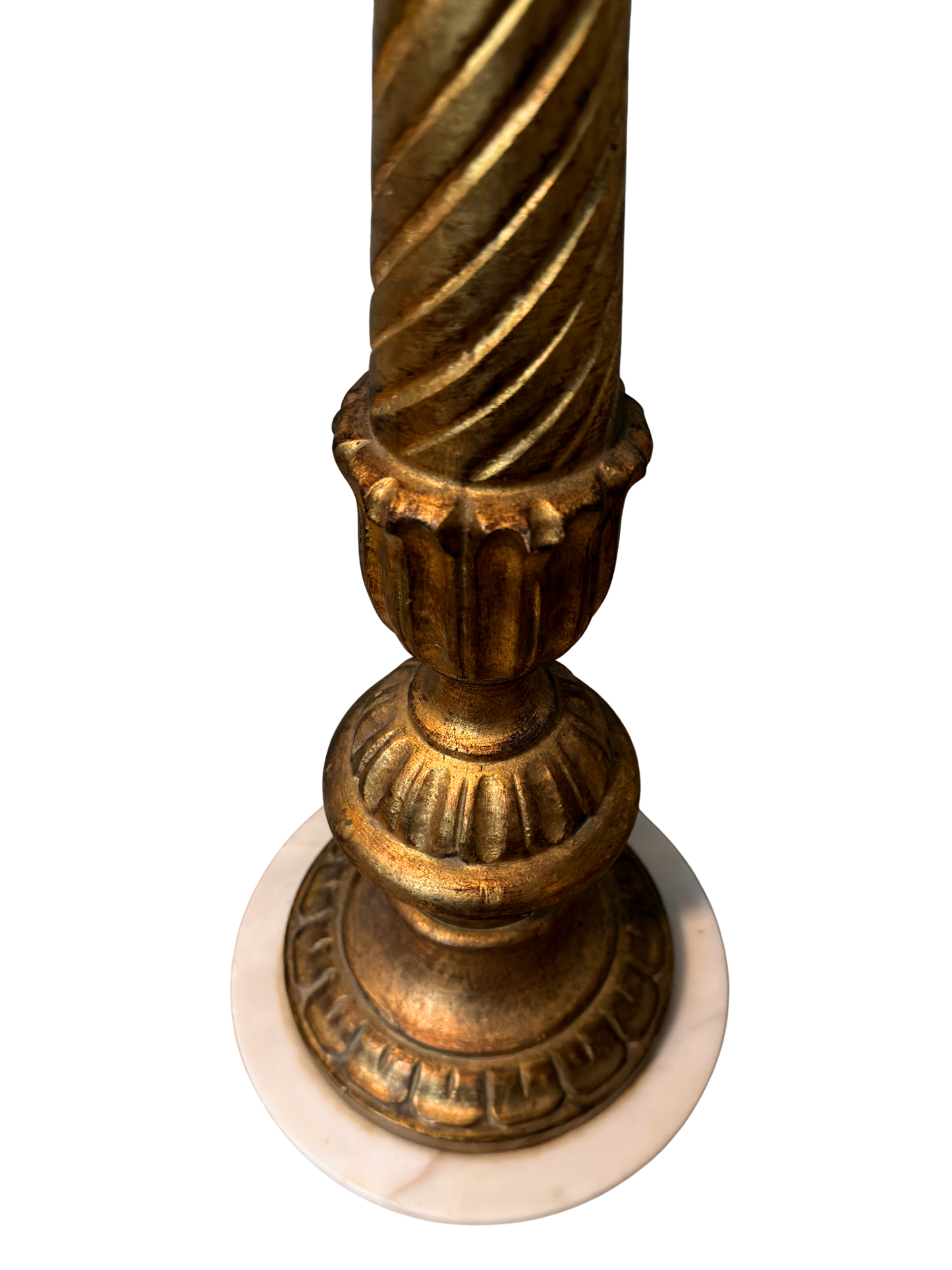 1950's Gilt Wood & Marble Pedestal