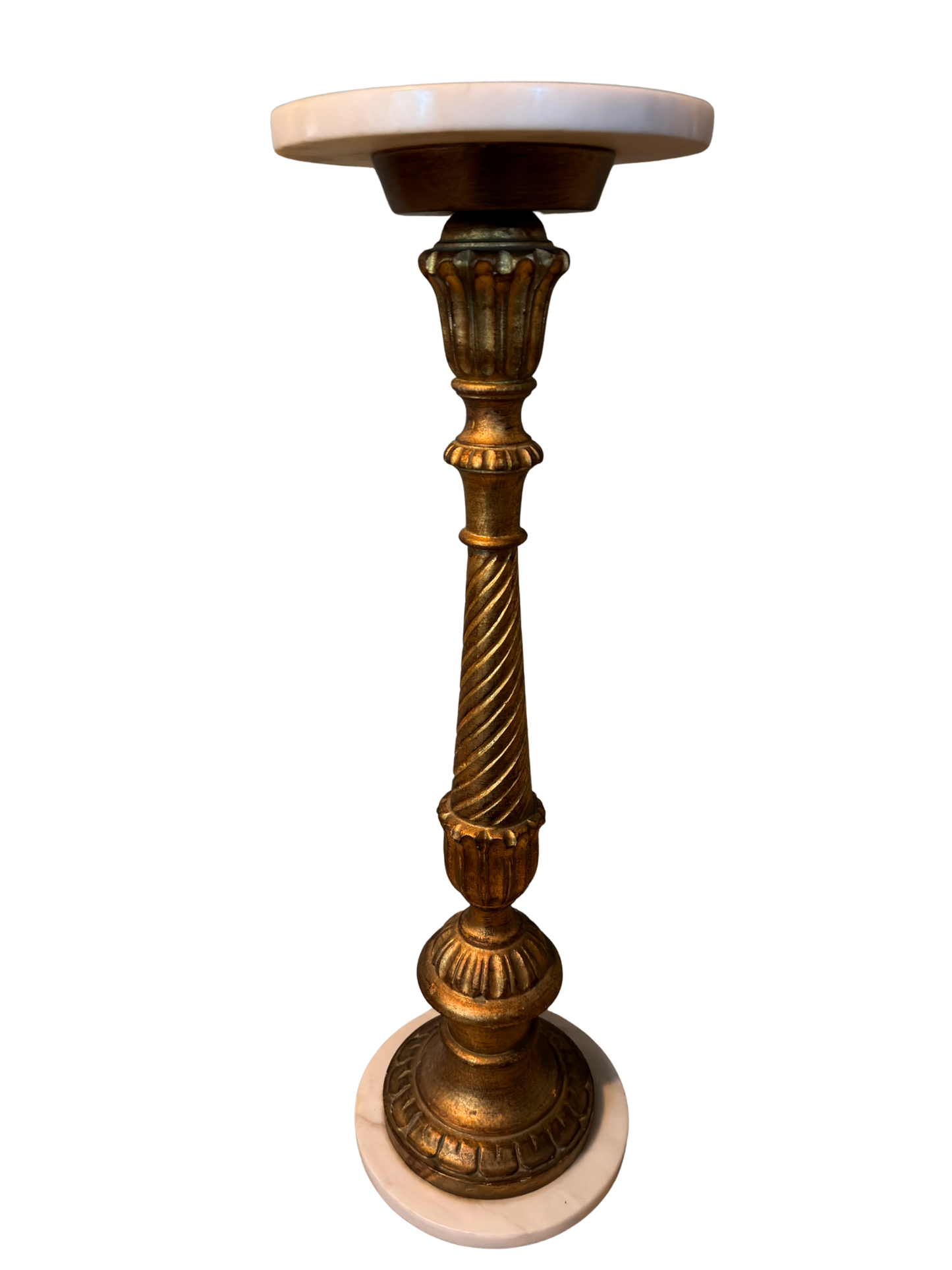 1950's Gilt Wood & Marble Pedestal