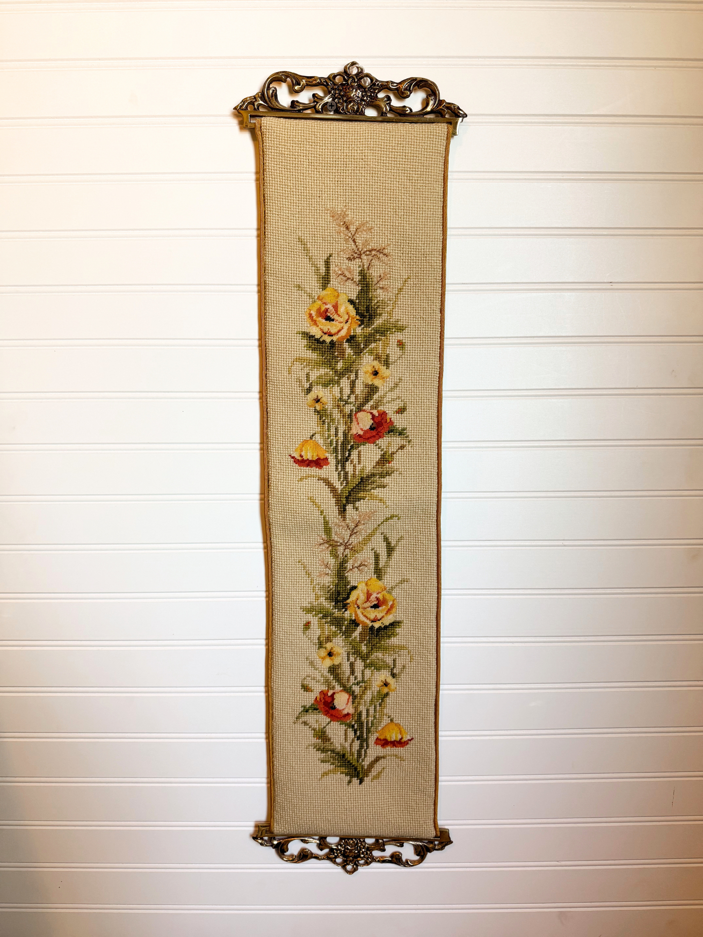 Floral Needlepoint Tapestry