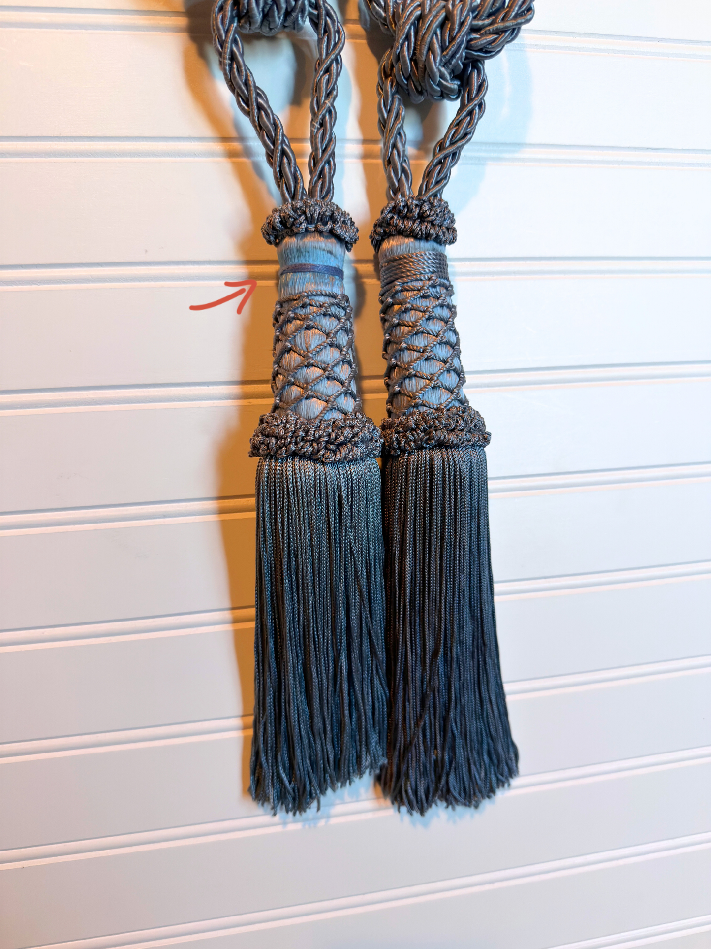 Pair of Dusty Blue Curtain Tassels