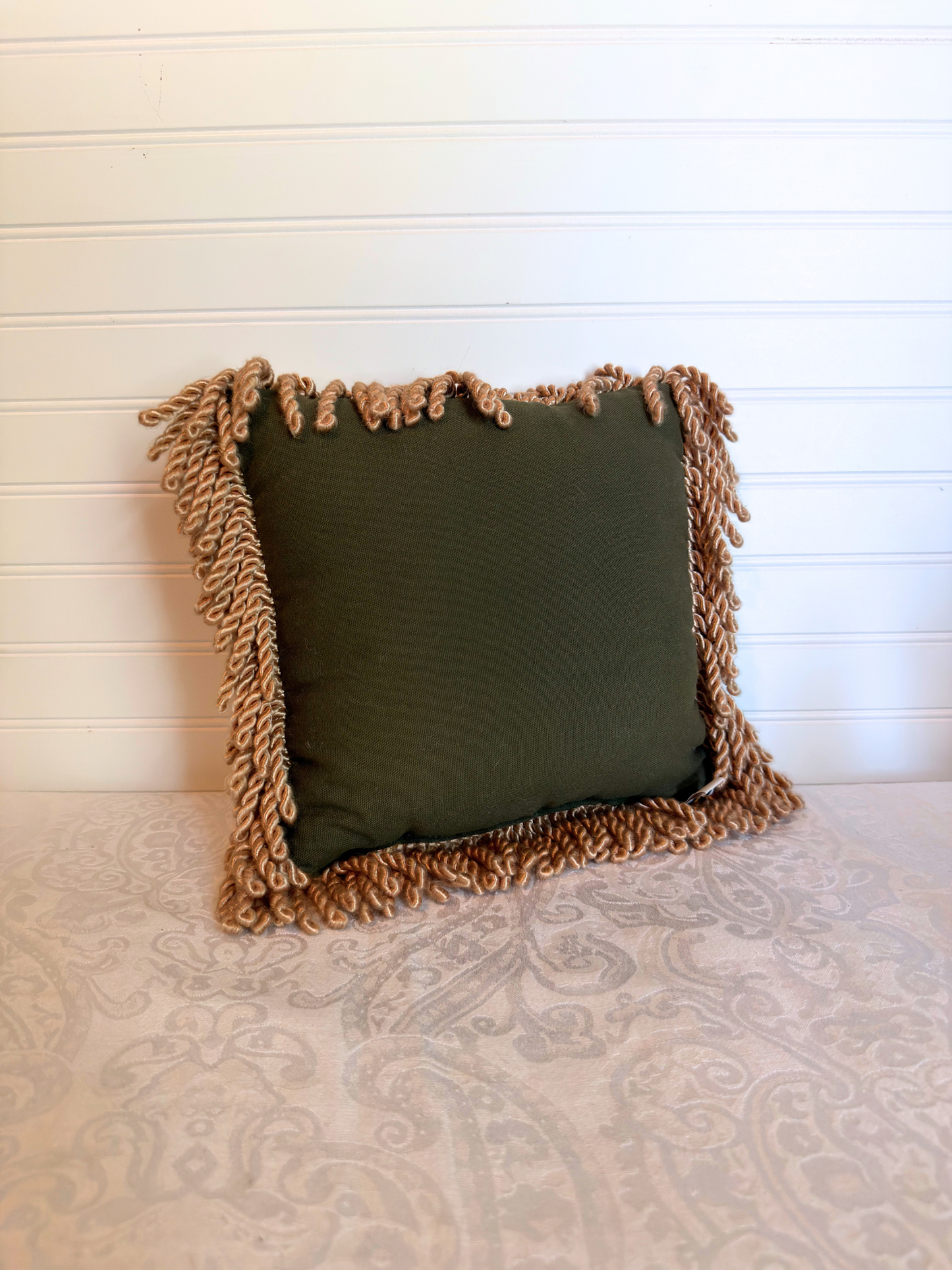 Dusty Blue Velvet Throw Pillow
