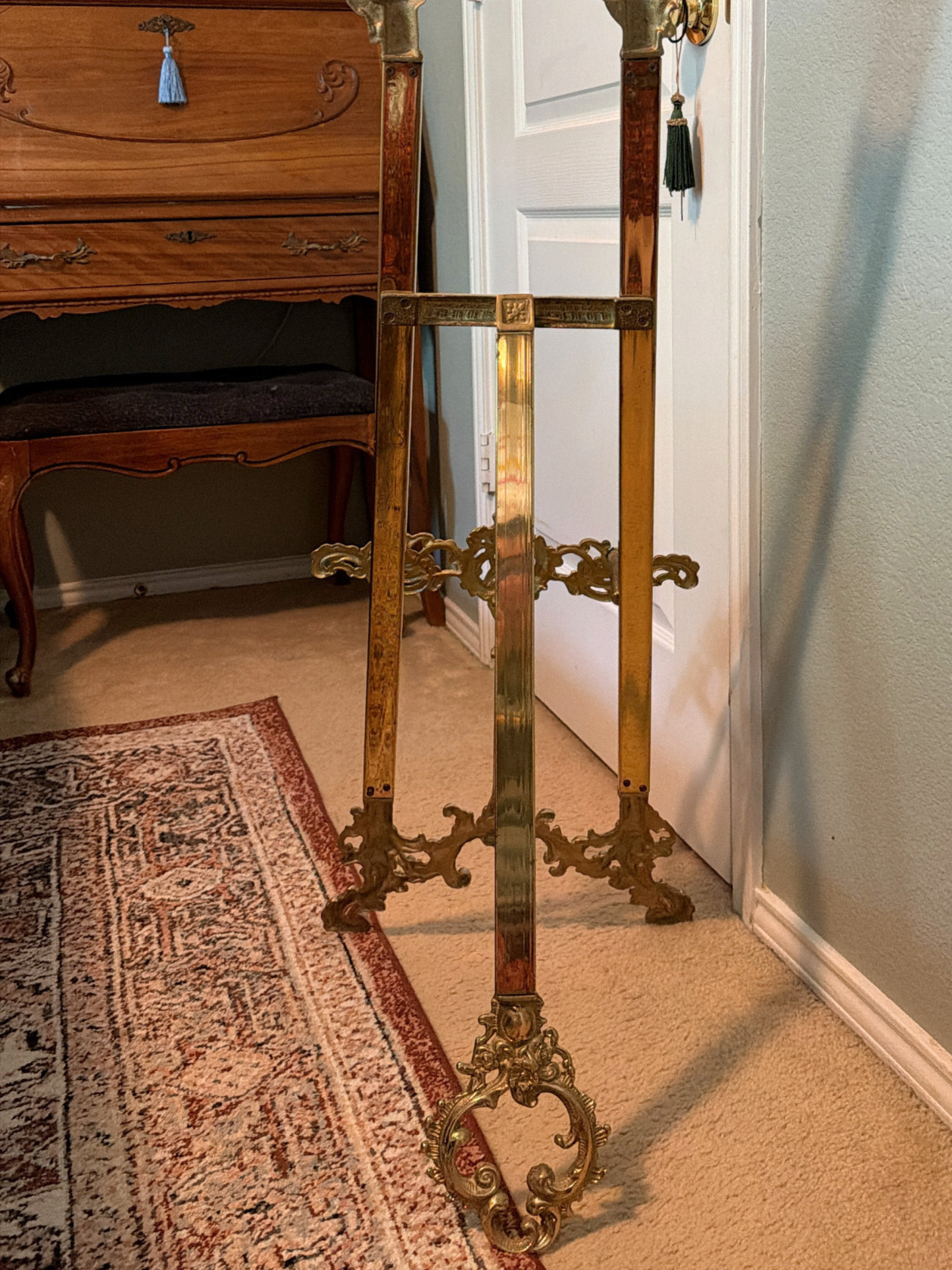 Large Floor Brass Easel