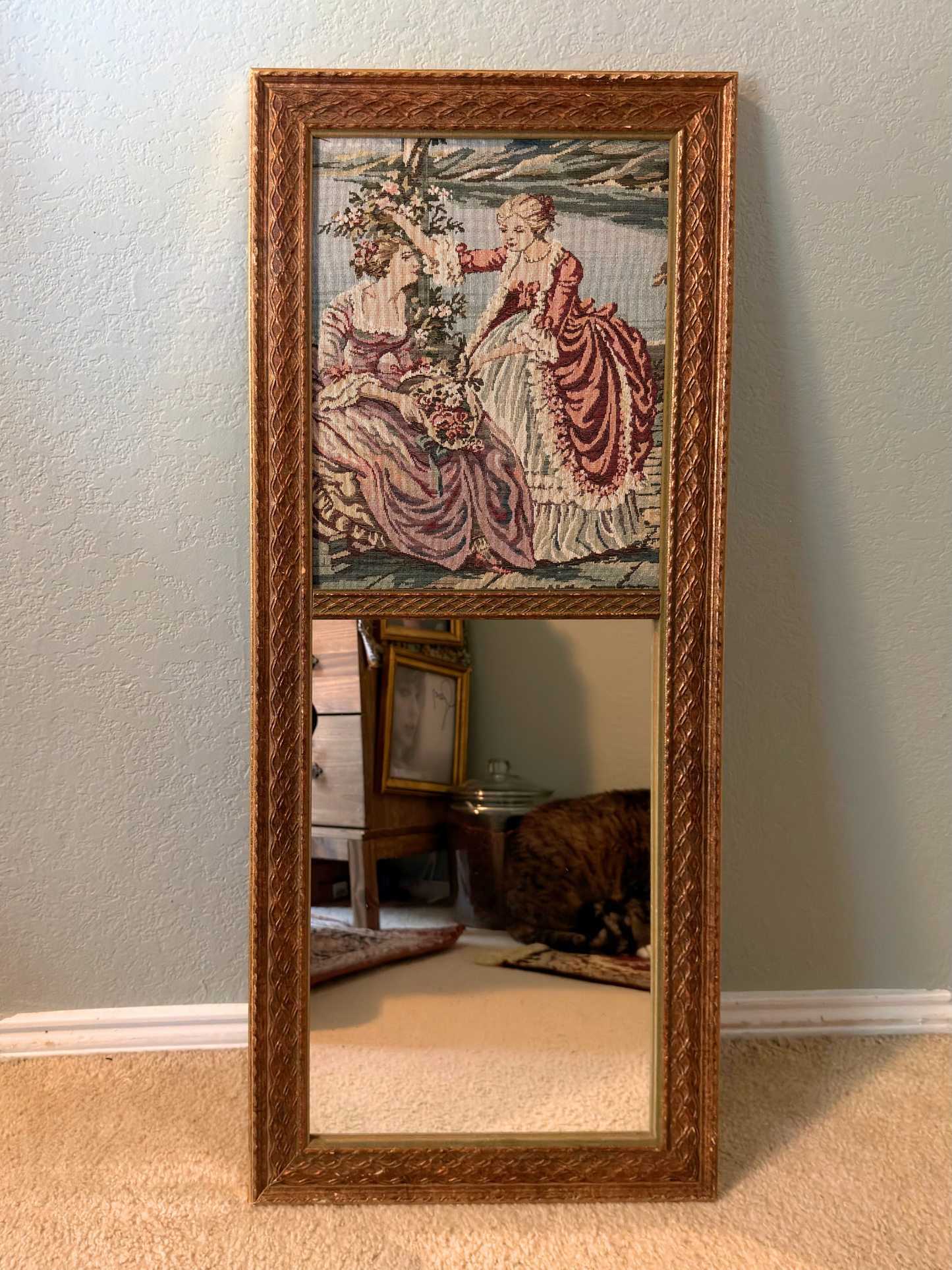 Tapestry Trumeau Mirror #2