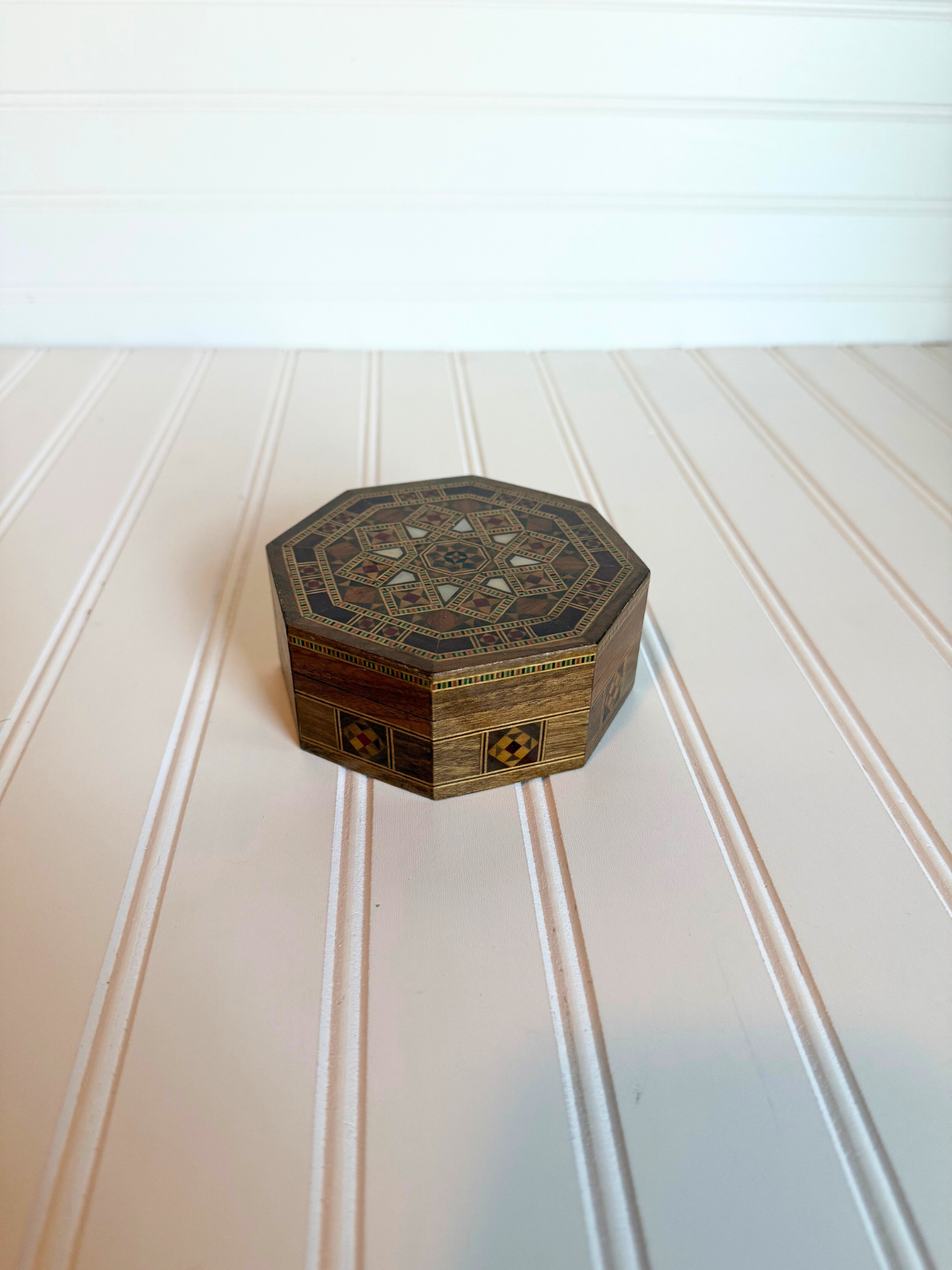 Marquetry Box with Mother of Pearl