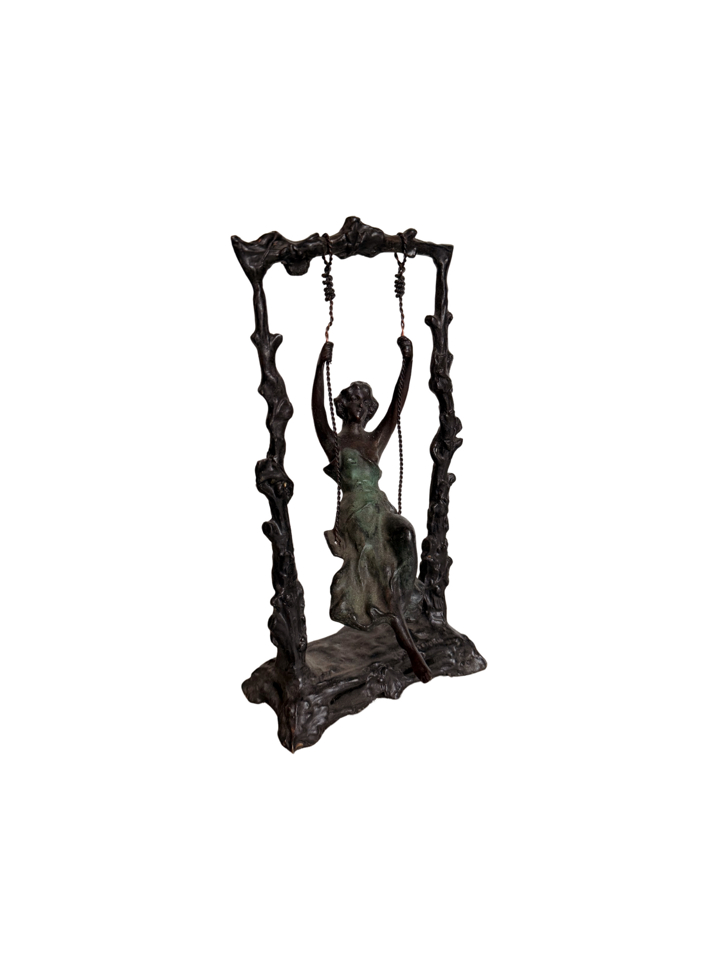 Bronze Swing Girl Sculpture