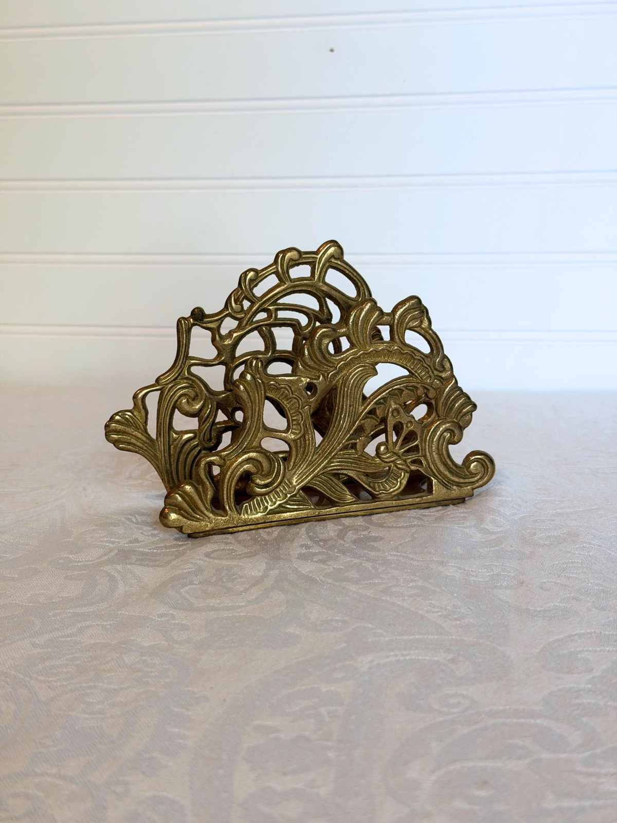 Ornate Brass Letter/Napkin Holder