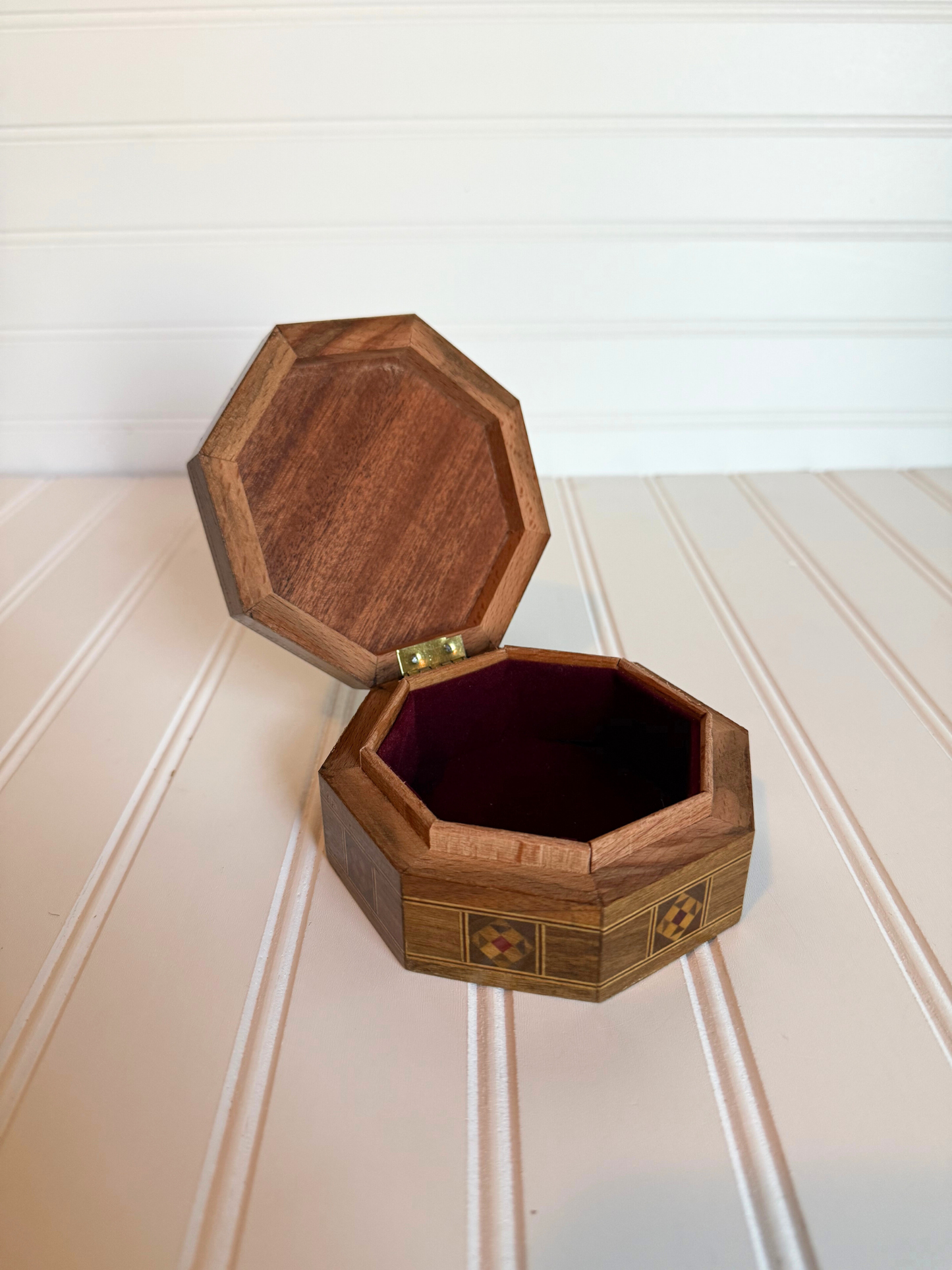 Marquetry Box with Mother of Pearl
