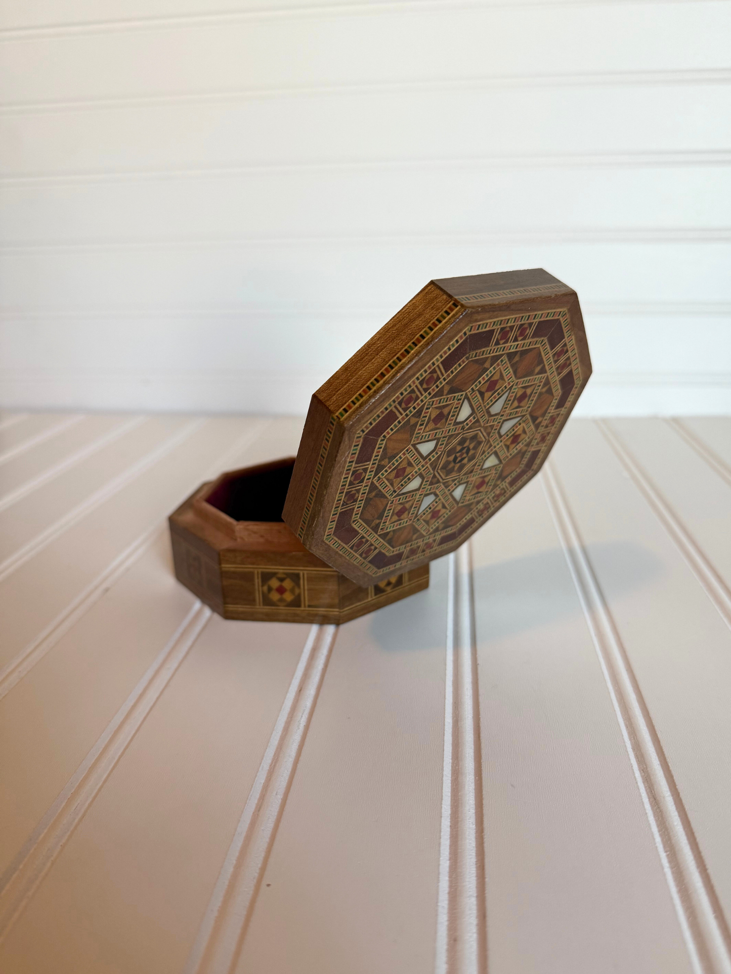 Marquetry Box with Mother of Pearl