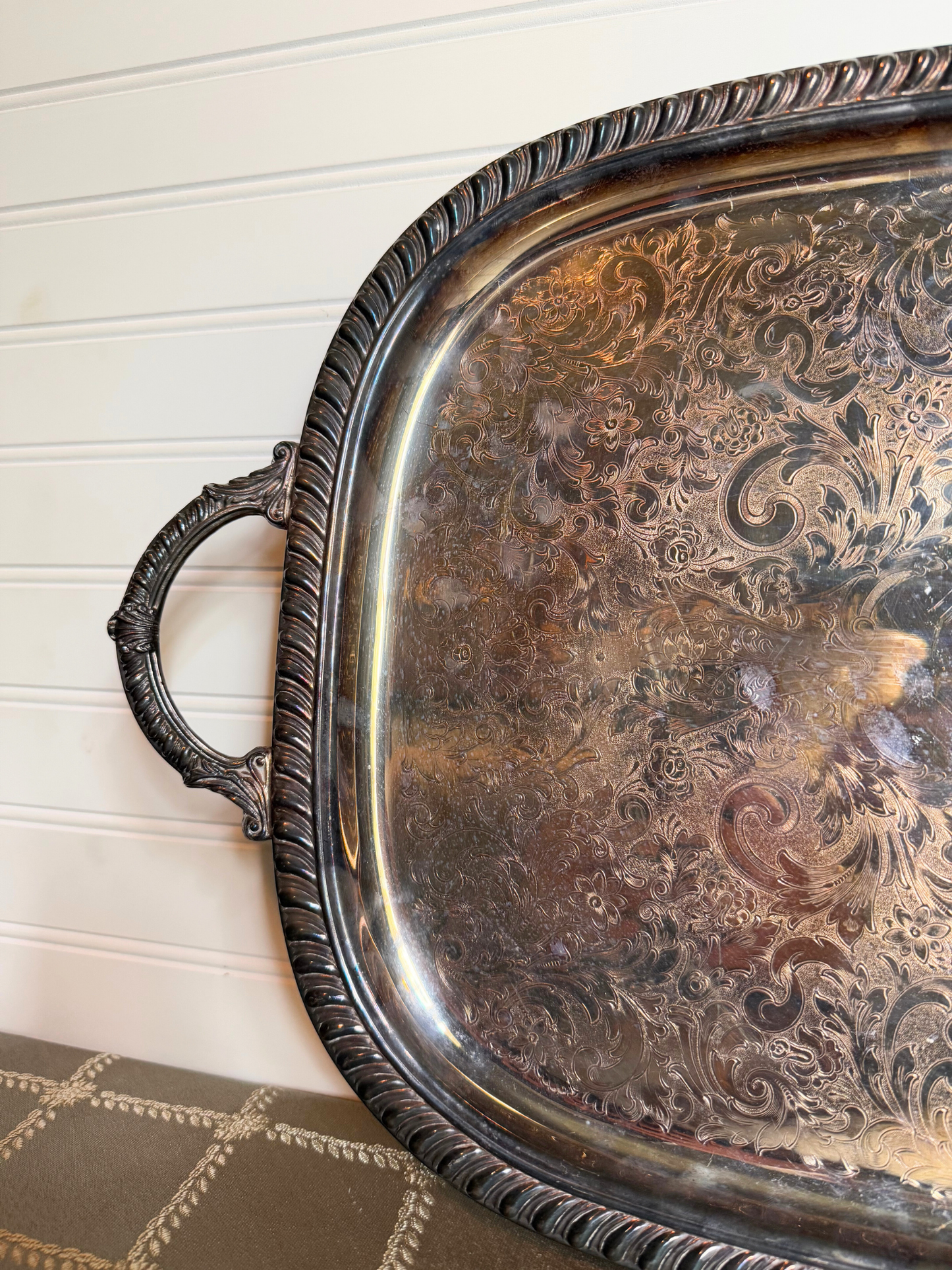 Large Silver Plated Tray