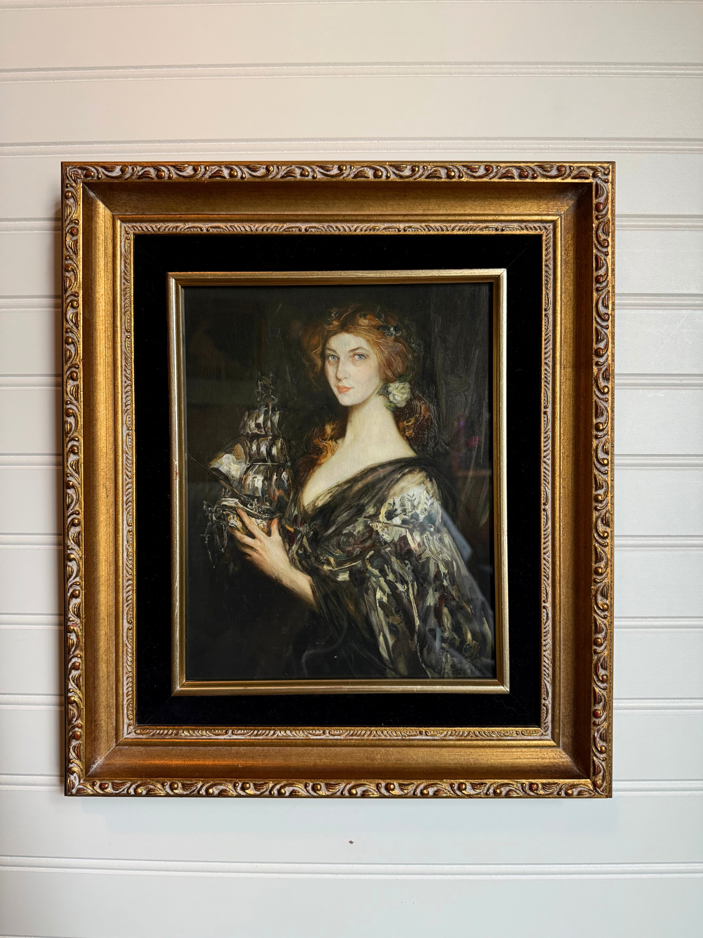 Holding a Ship Framed Giclee Print