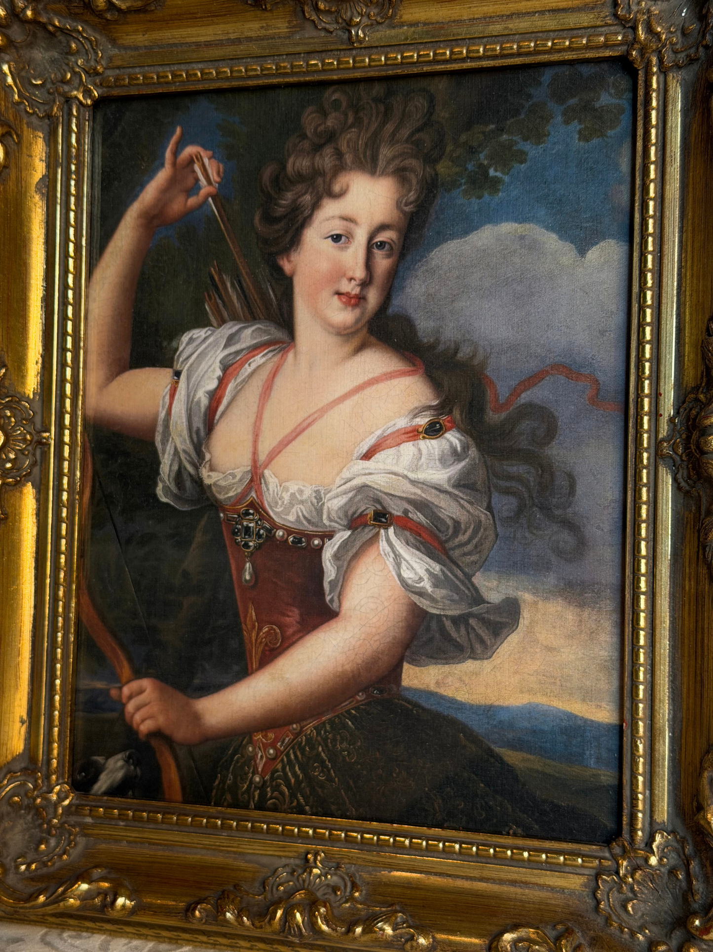 Framed Portrait of a Lady as Diana Print