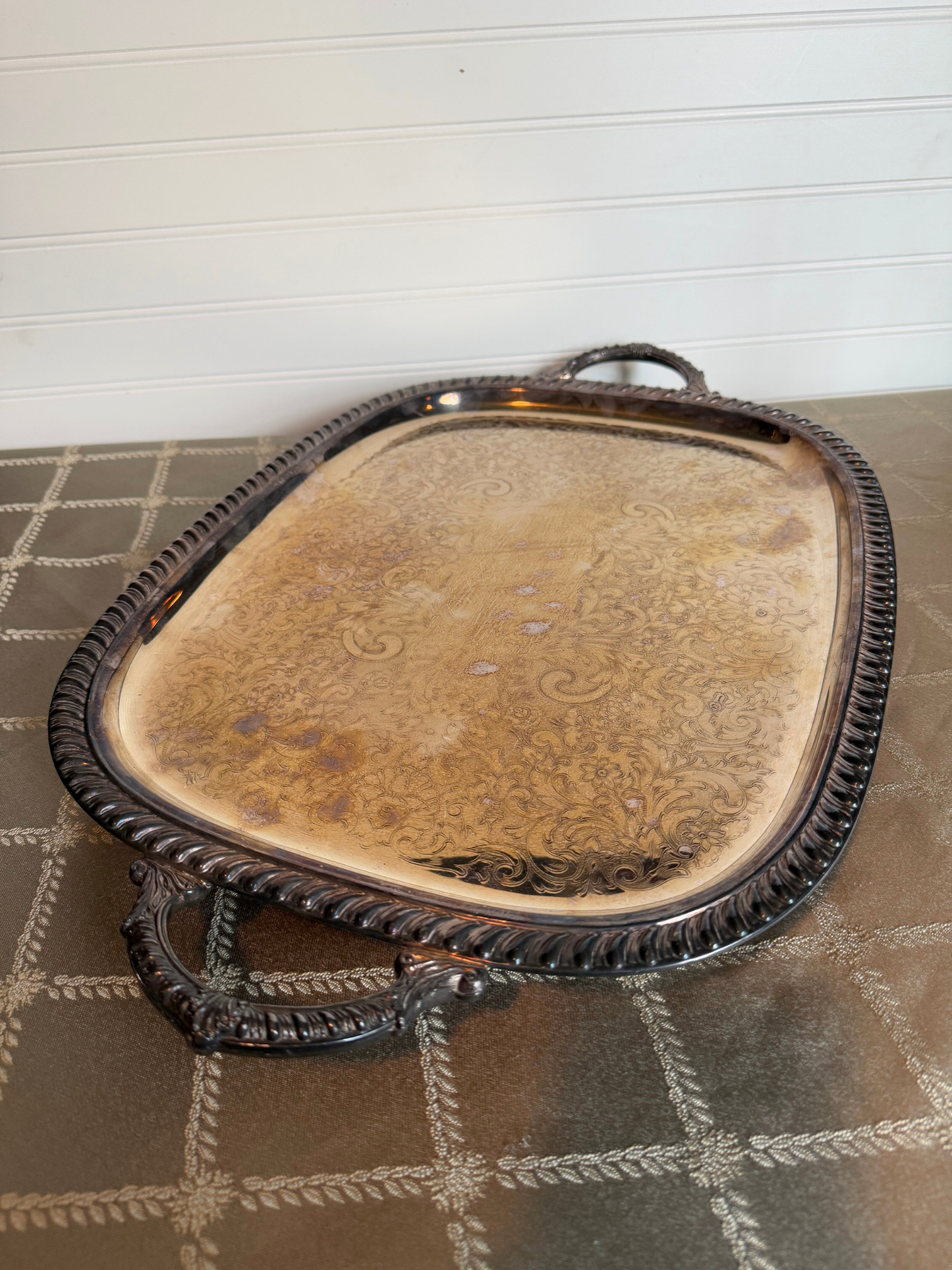 Large Silver Plated Tray