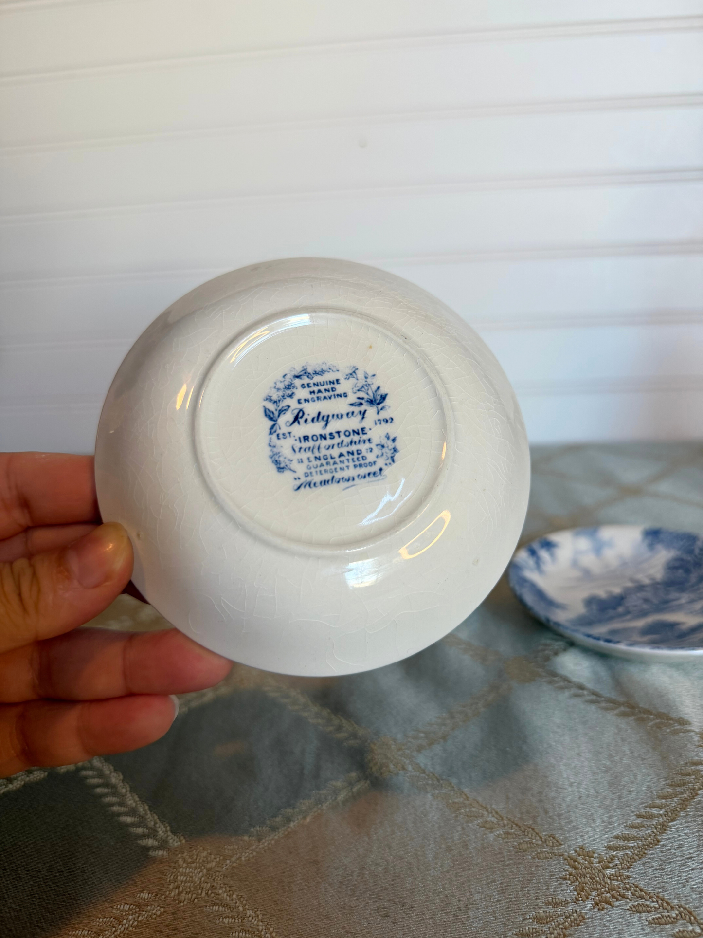 Blue & White Ironstone Trinket Dish