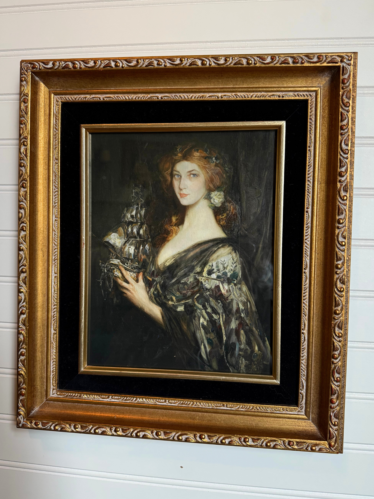 Holding a Ship Framed Giclee Print