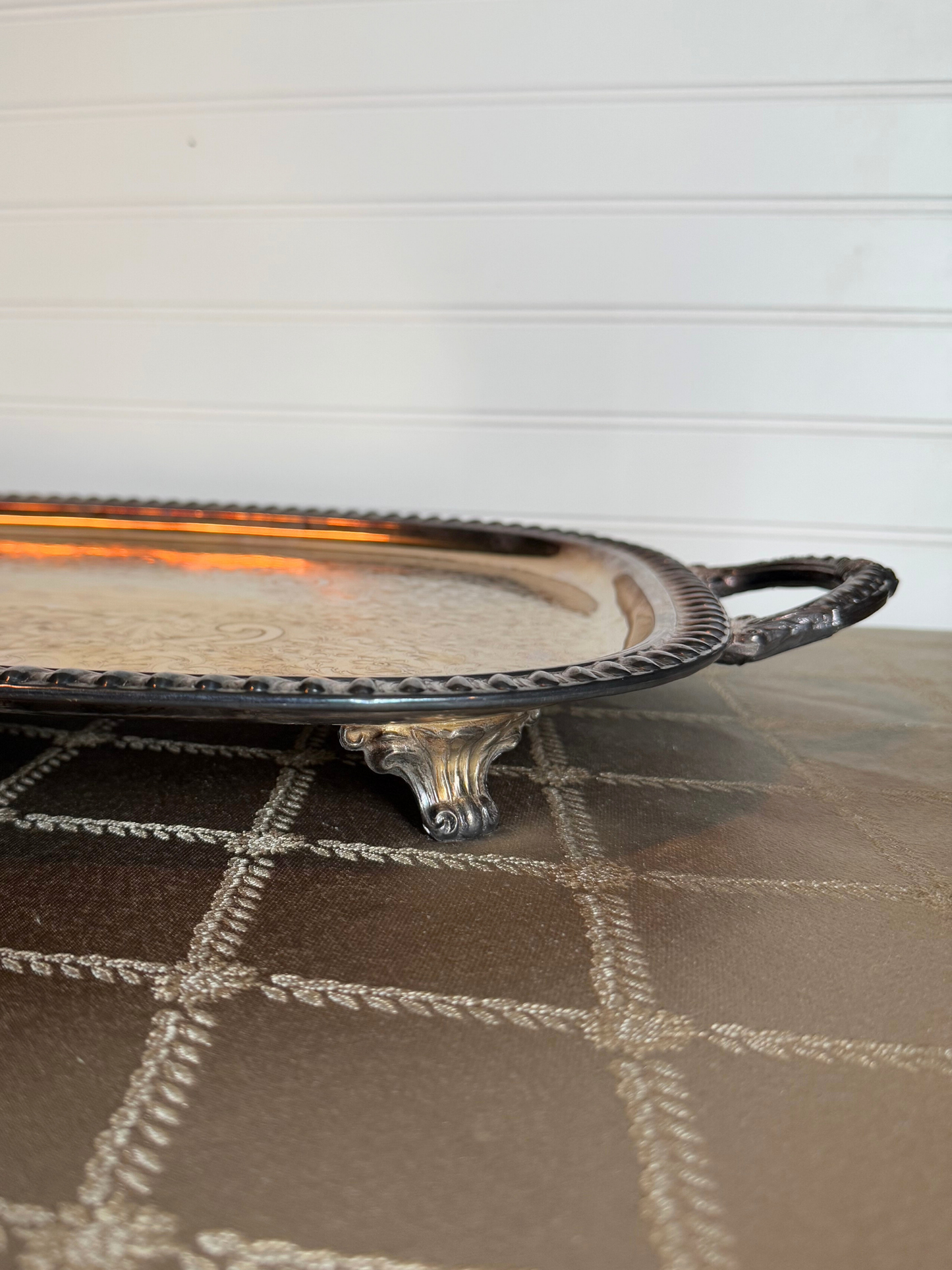 Large Silver Plated Tray