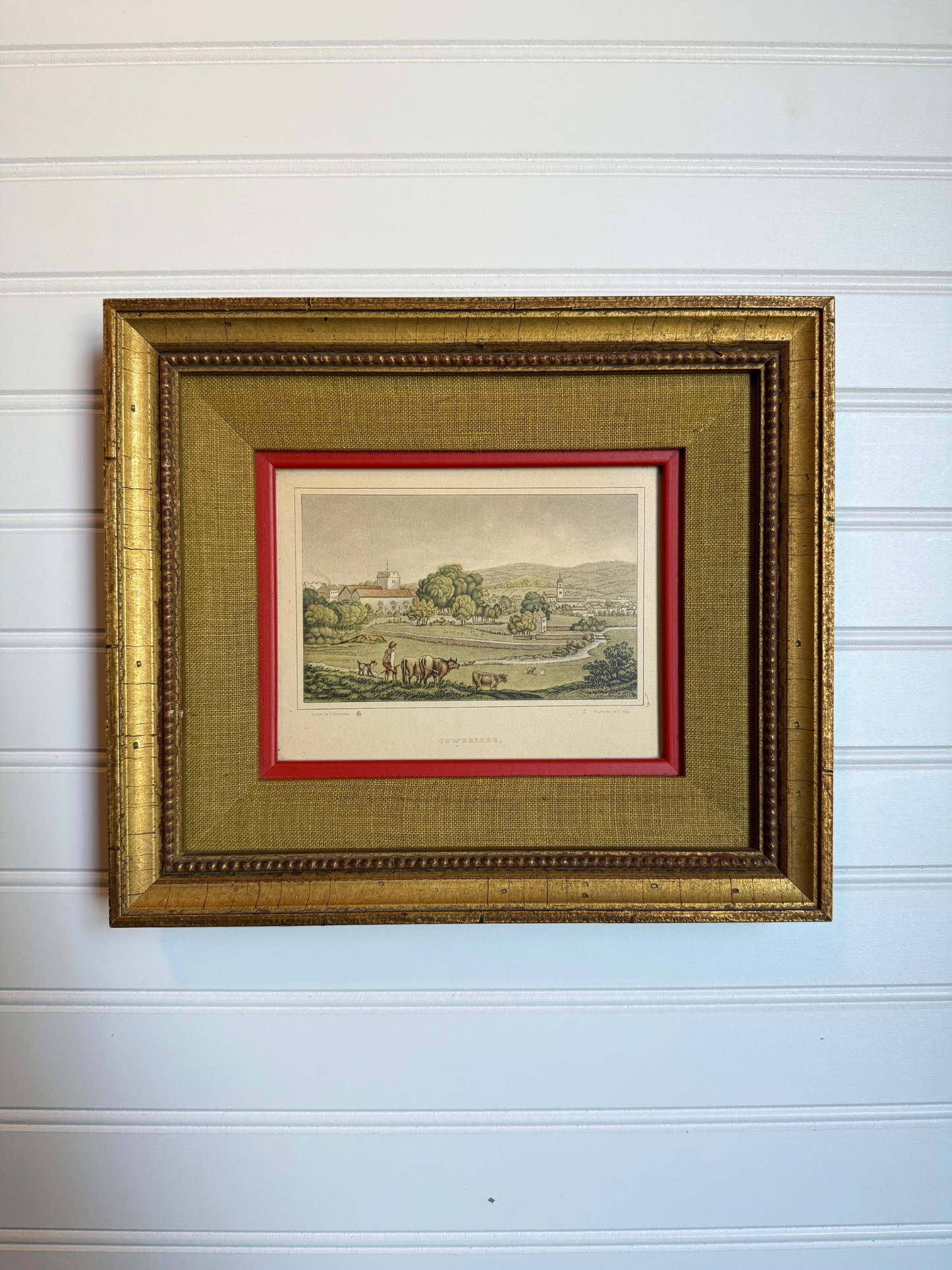 Framed Engravings of Places in Wales, UK