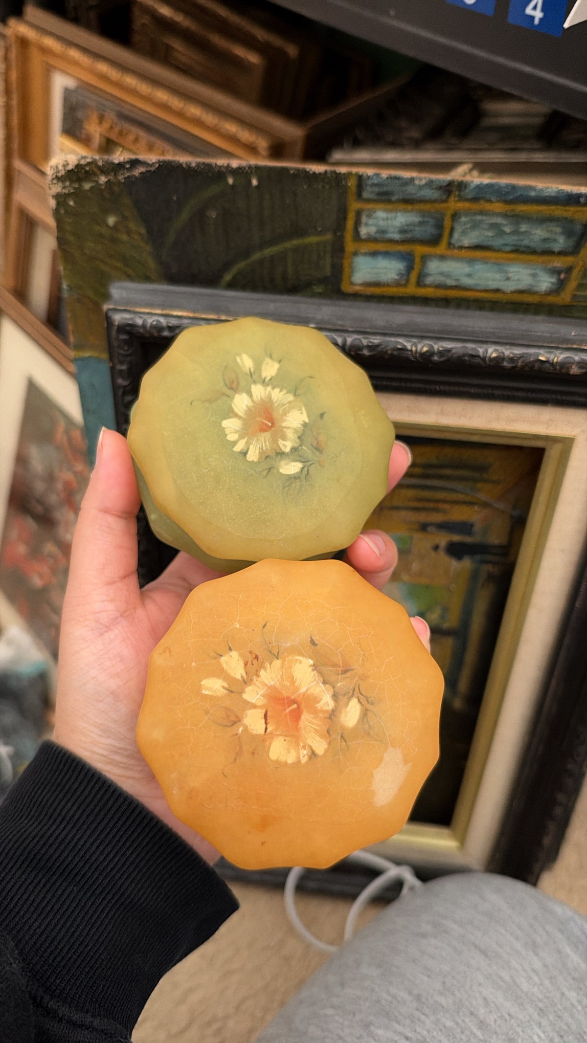 Yellow Alabaster Trinket Box