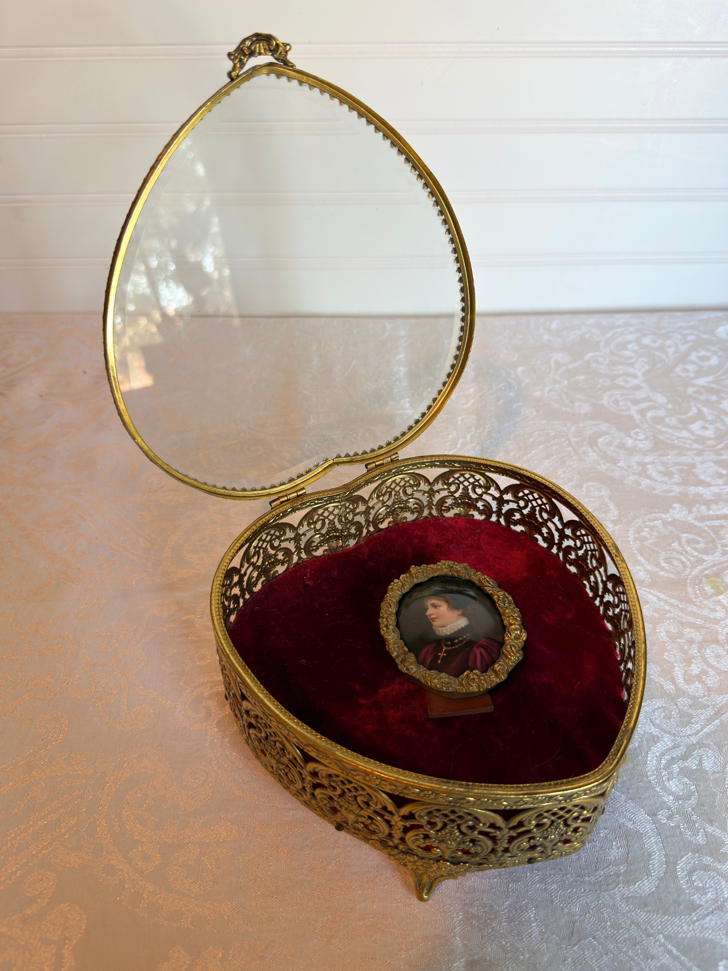 Heart Ormolu Jewelry Casket