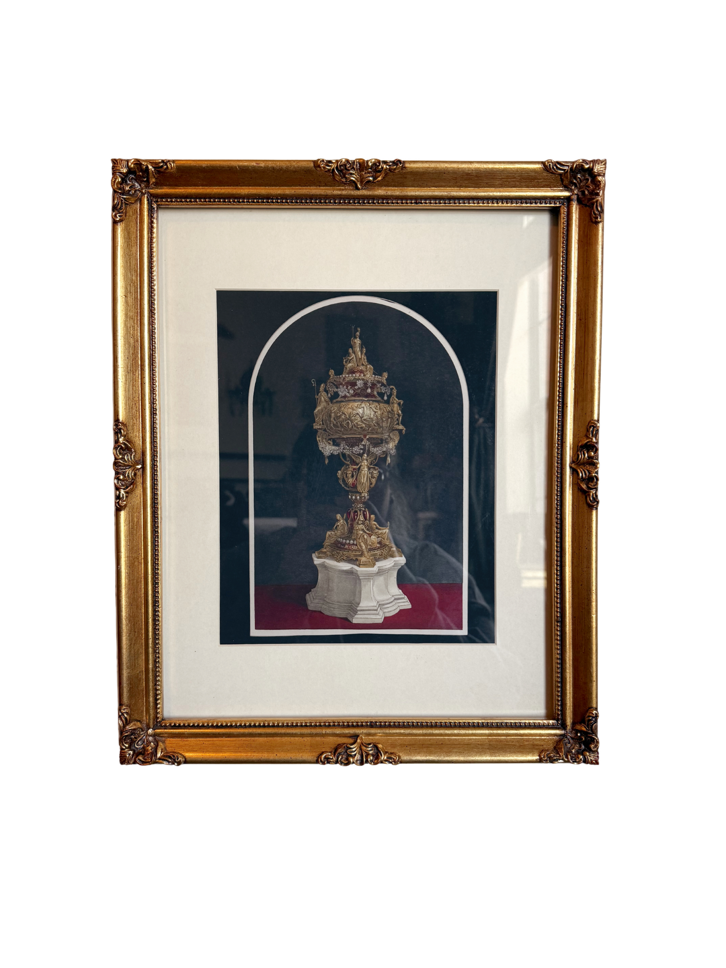 Gold Vase With Jewels Framed Giclee Print