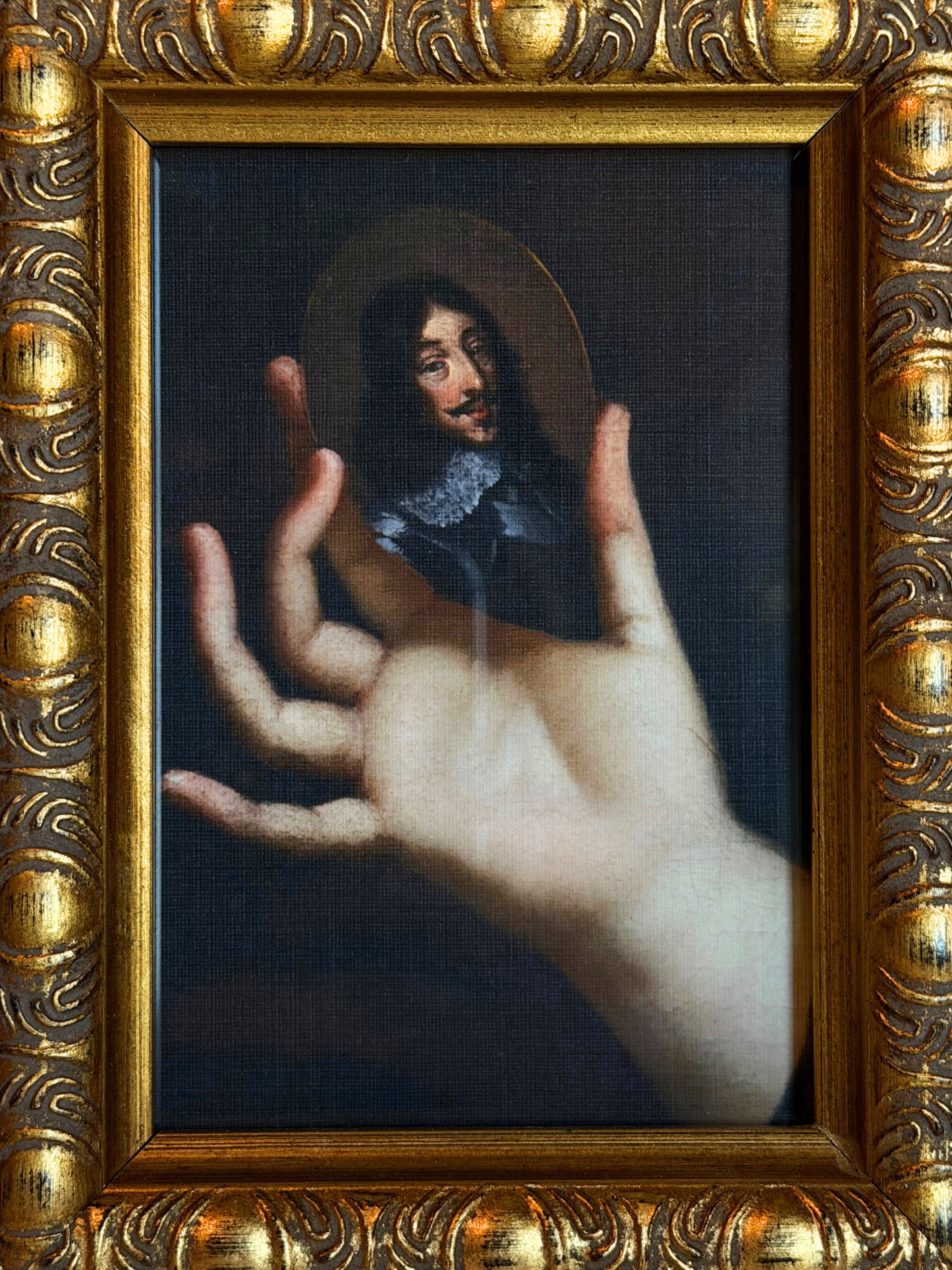 Framed Anne of Austria Holding a Portrait Print