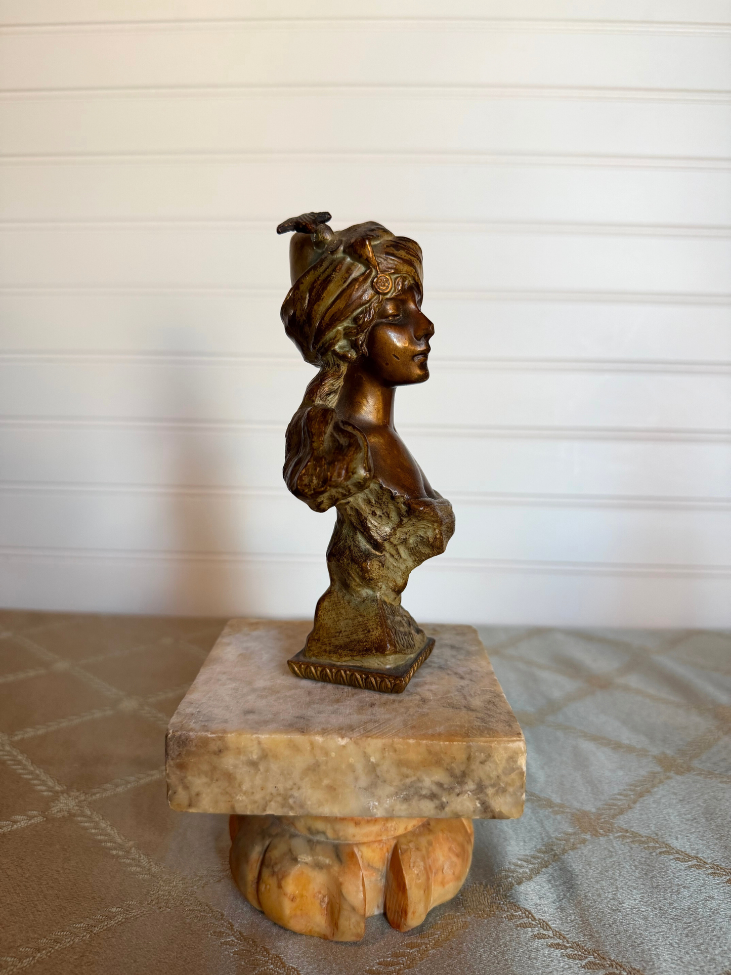 Bronze Art Nouveau Bust