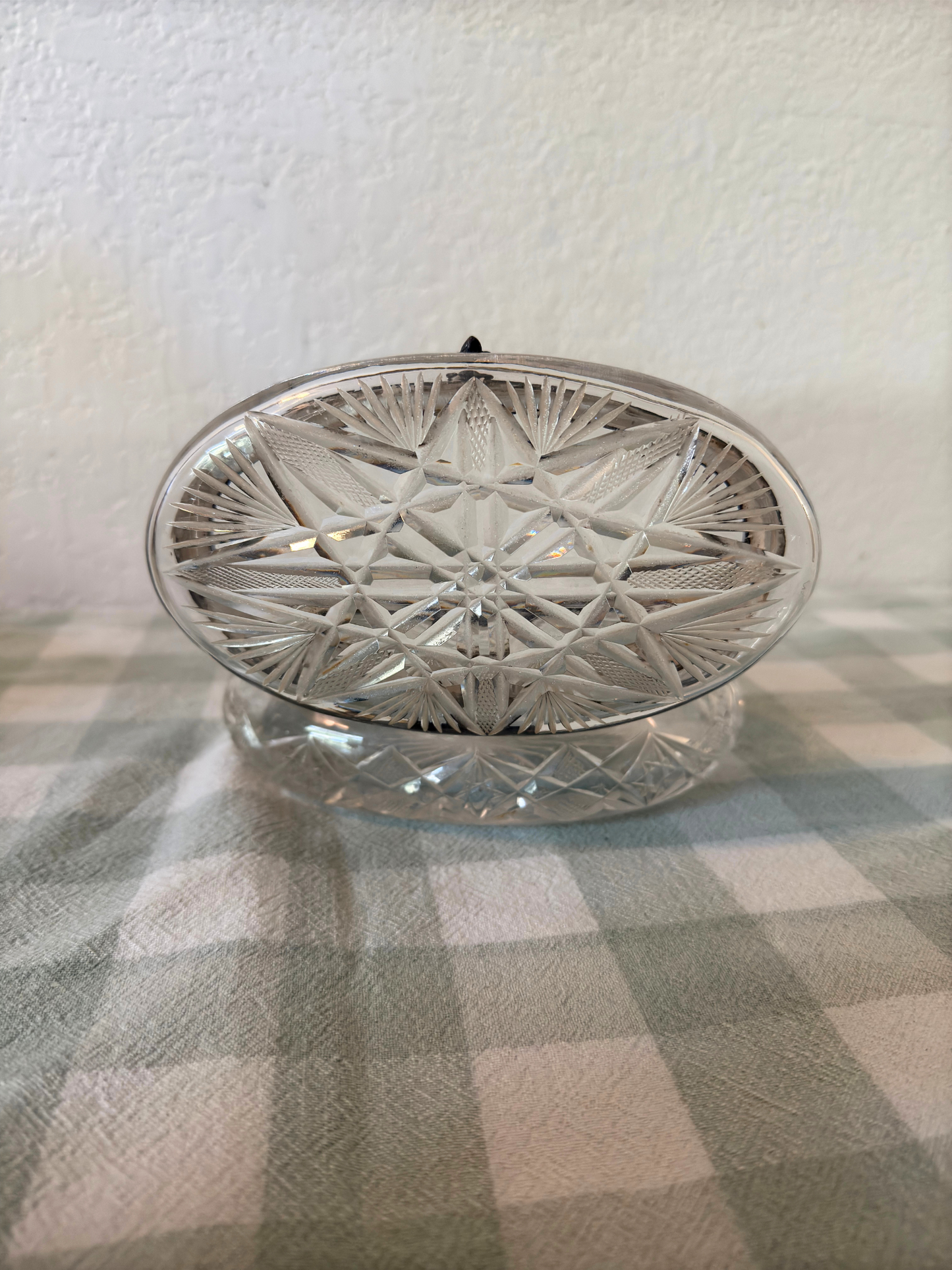 Antique American Brilliant Cut & Silver Jewelry Casket