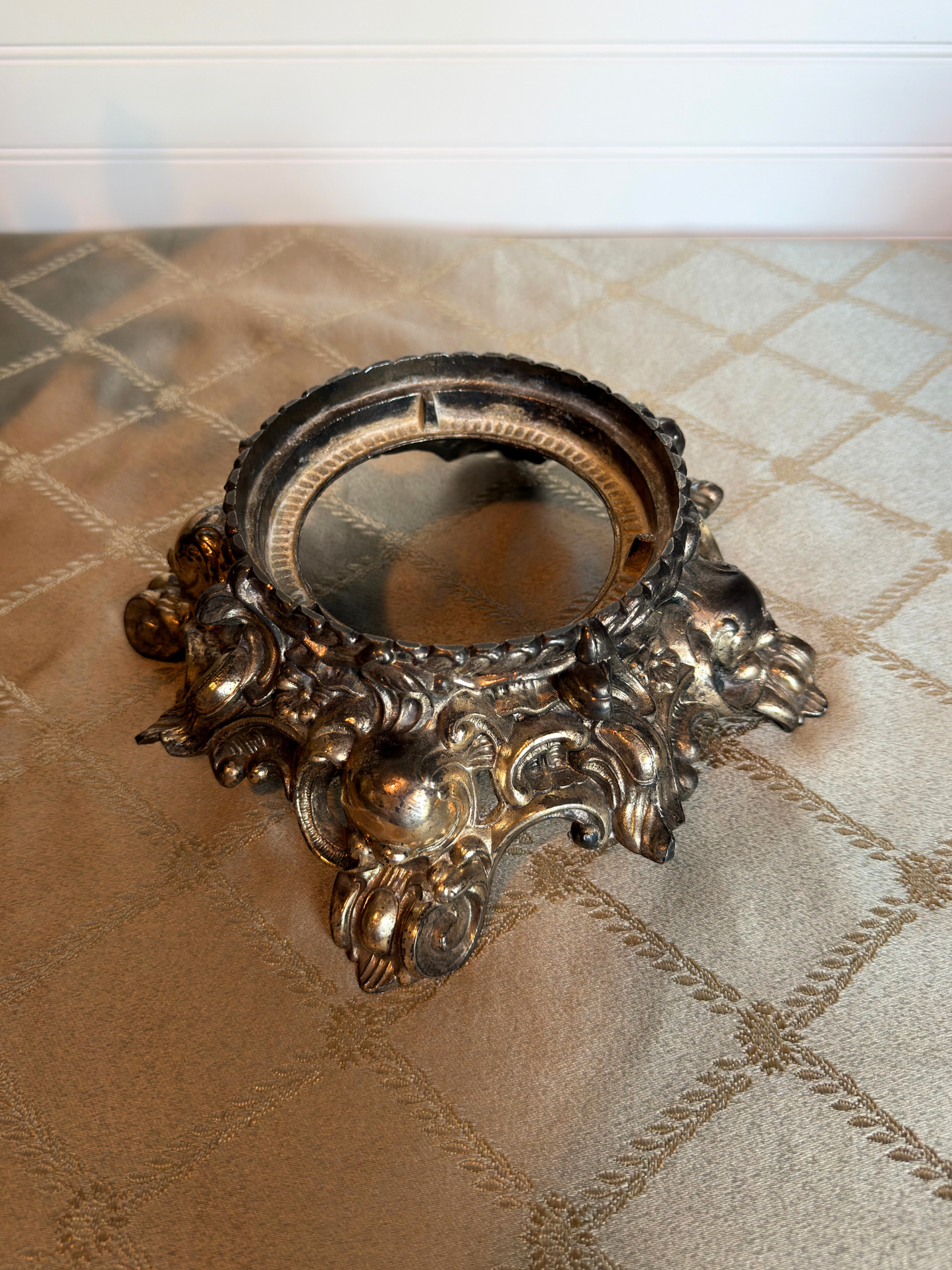 Crystal Vase With Ornate Stand