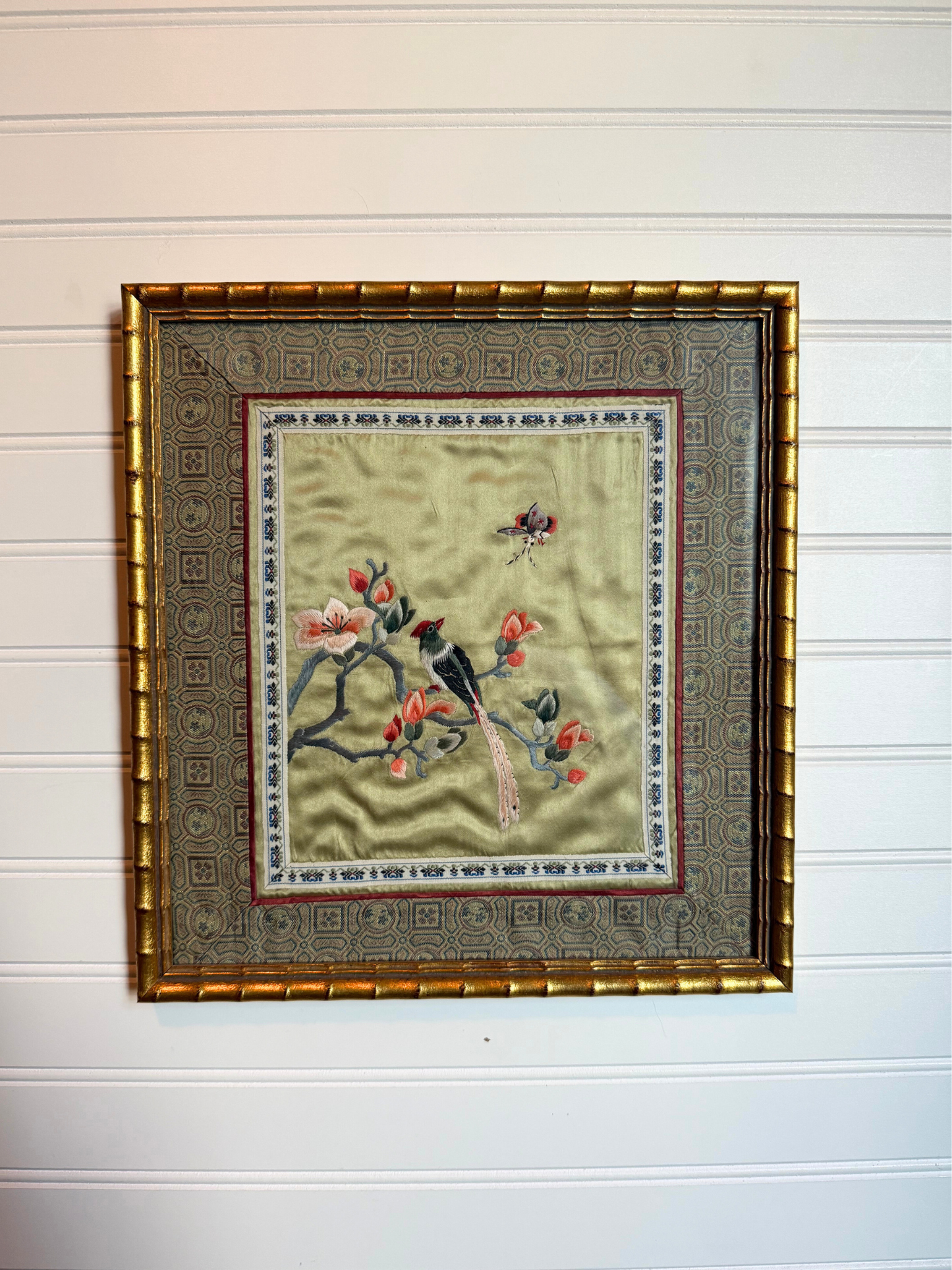 Framed Chinese Silk Embroidery #1
