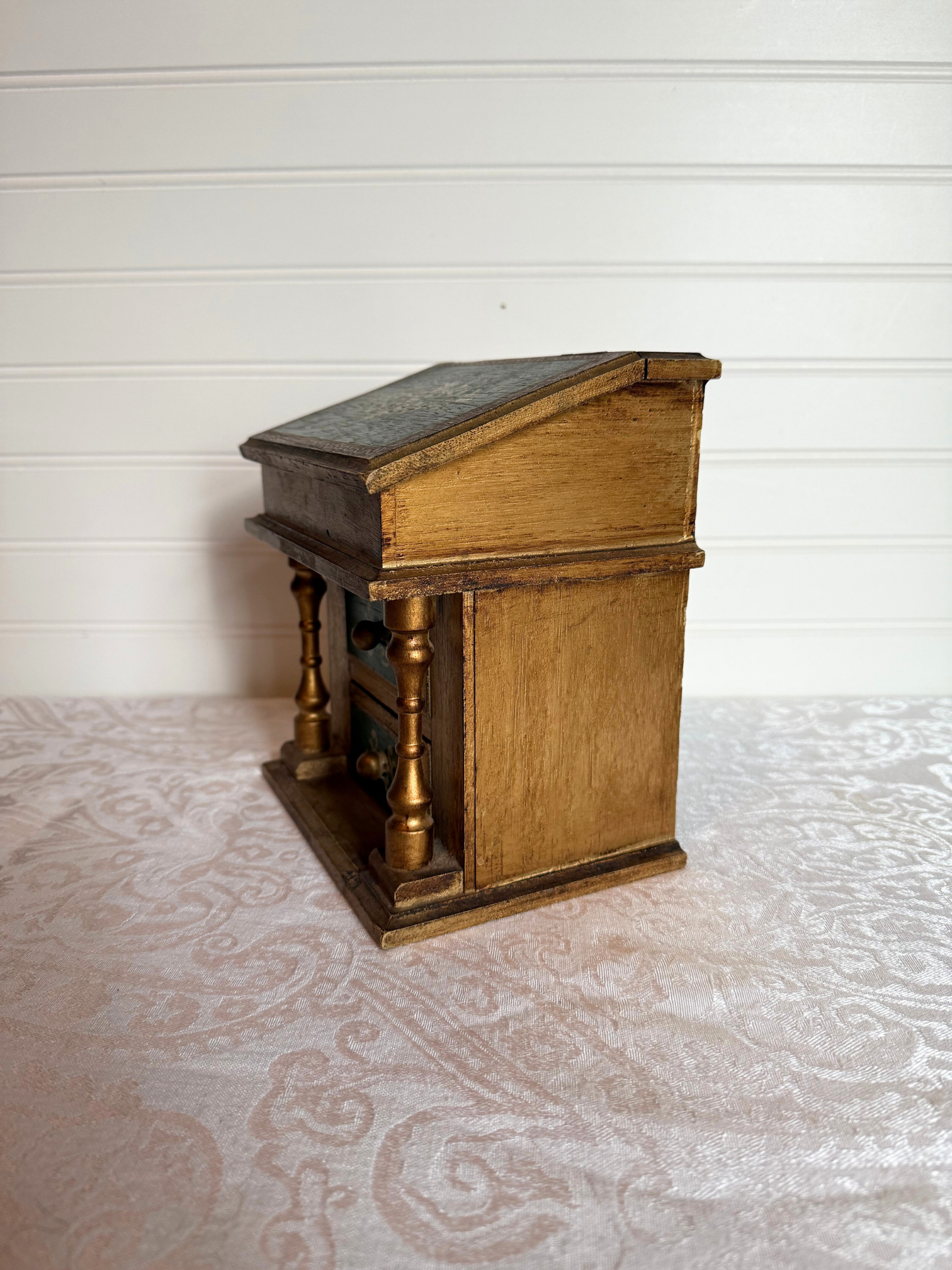 Green Florentine Jewelry Box