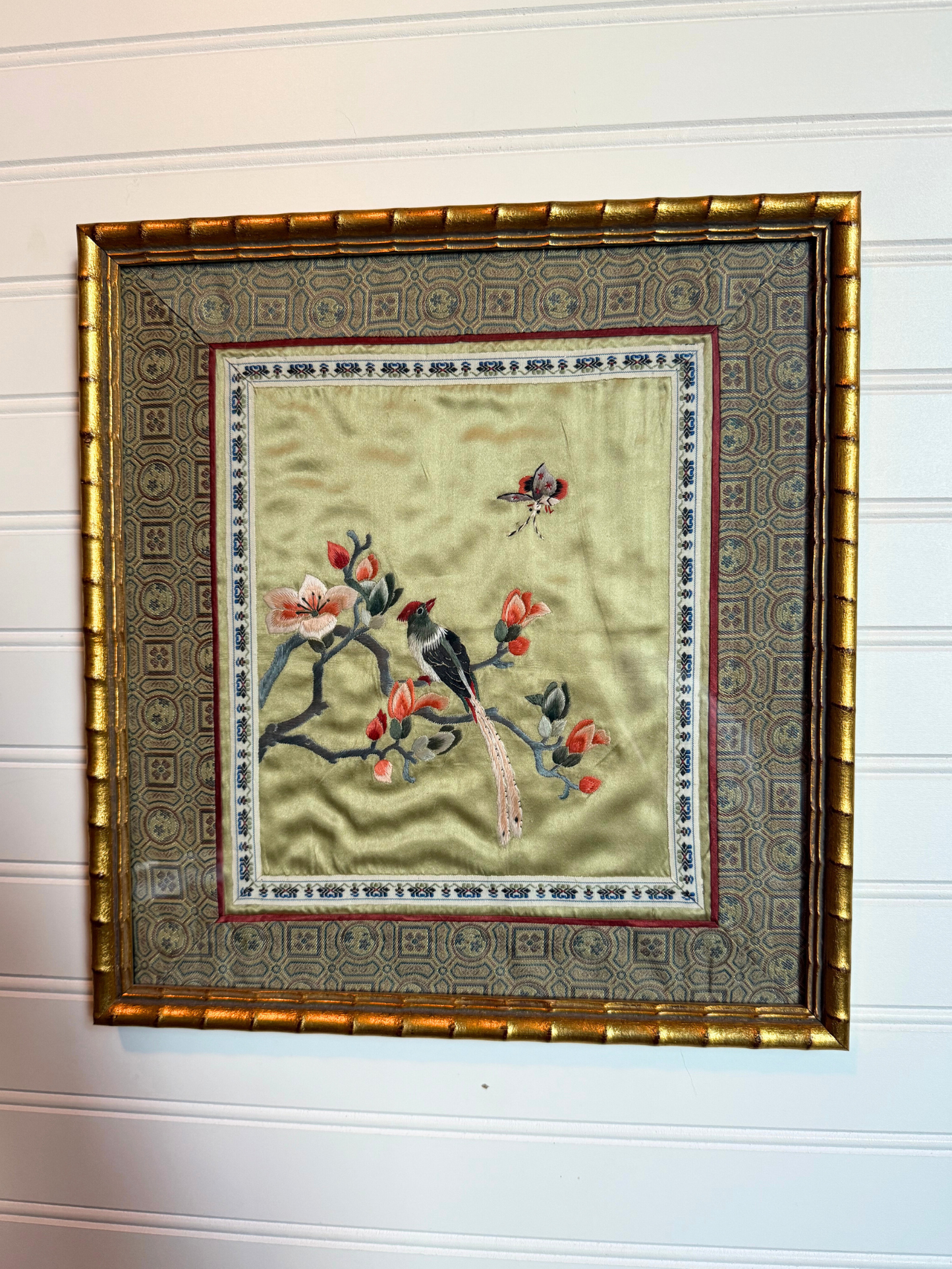 Framed Chinese Silk Embroidery #1