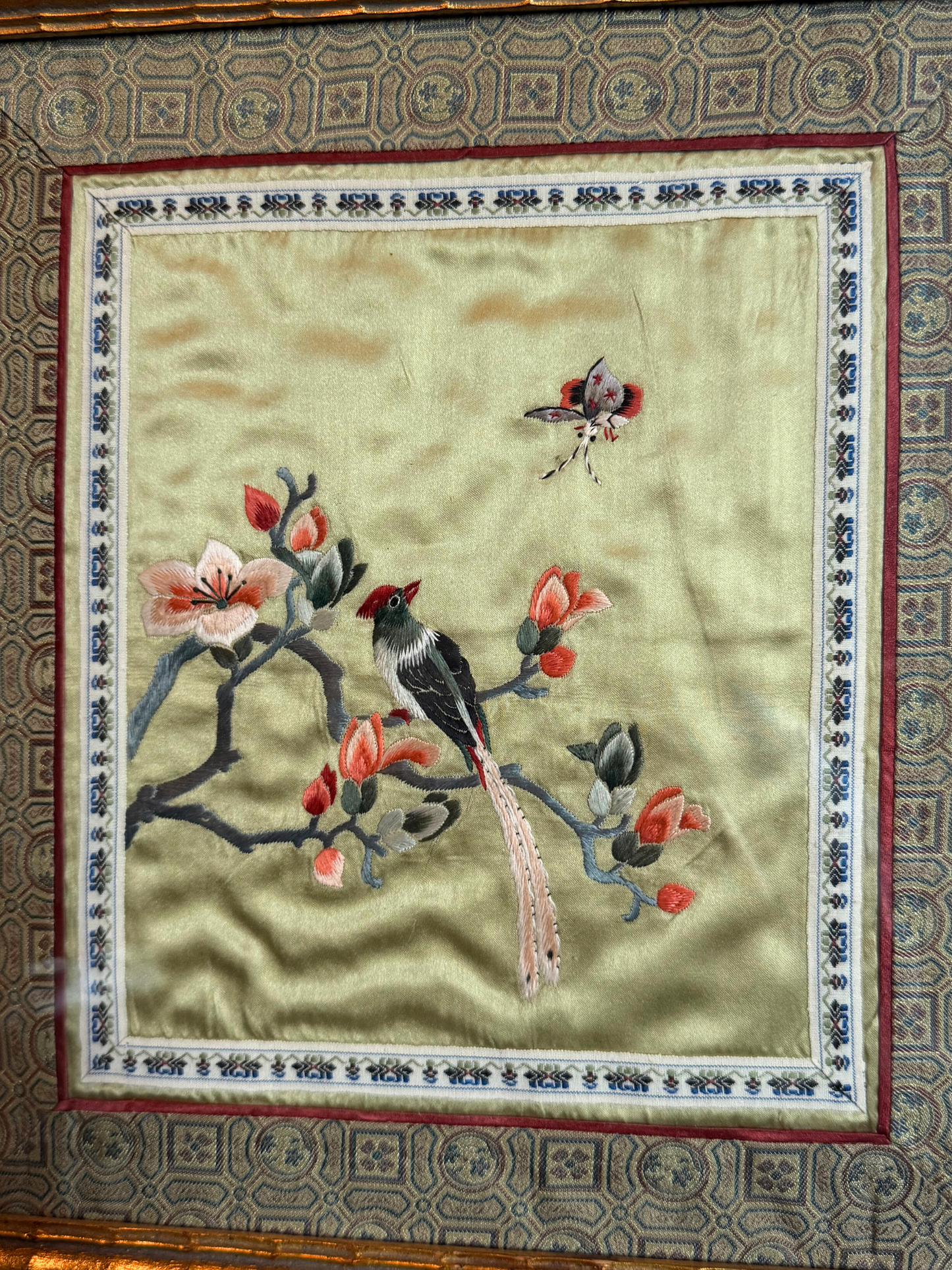 Framed Chinese Silk Embroidery #1