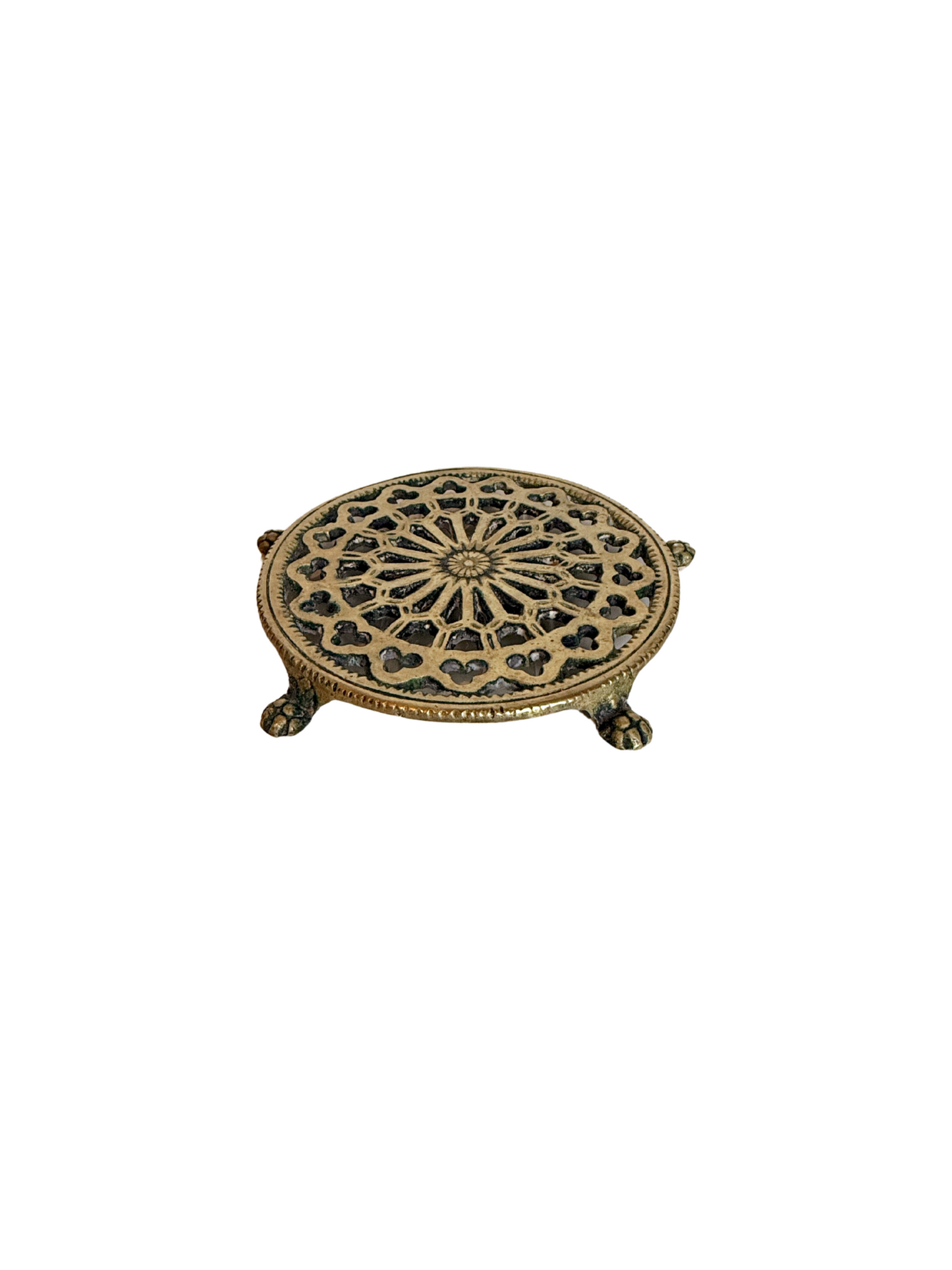 Brass Lion Feet Trivet