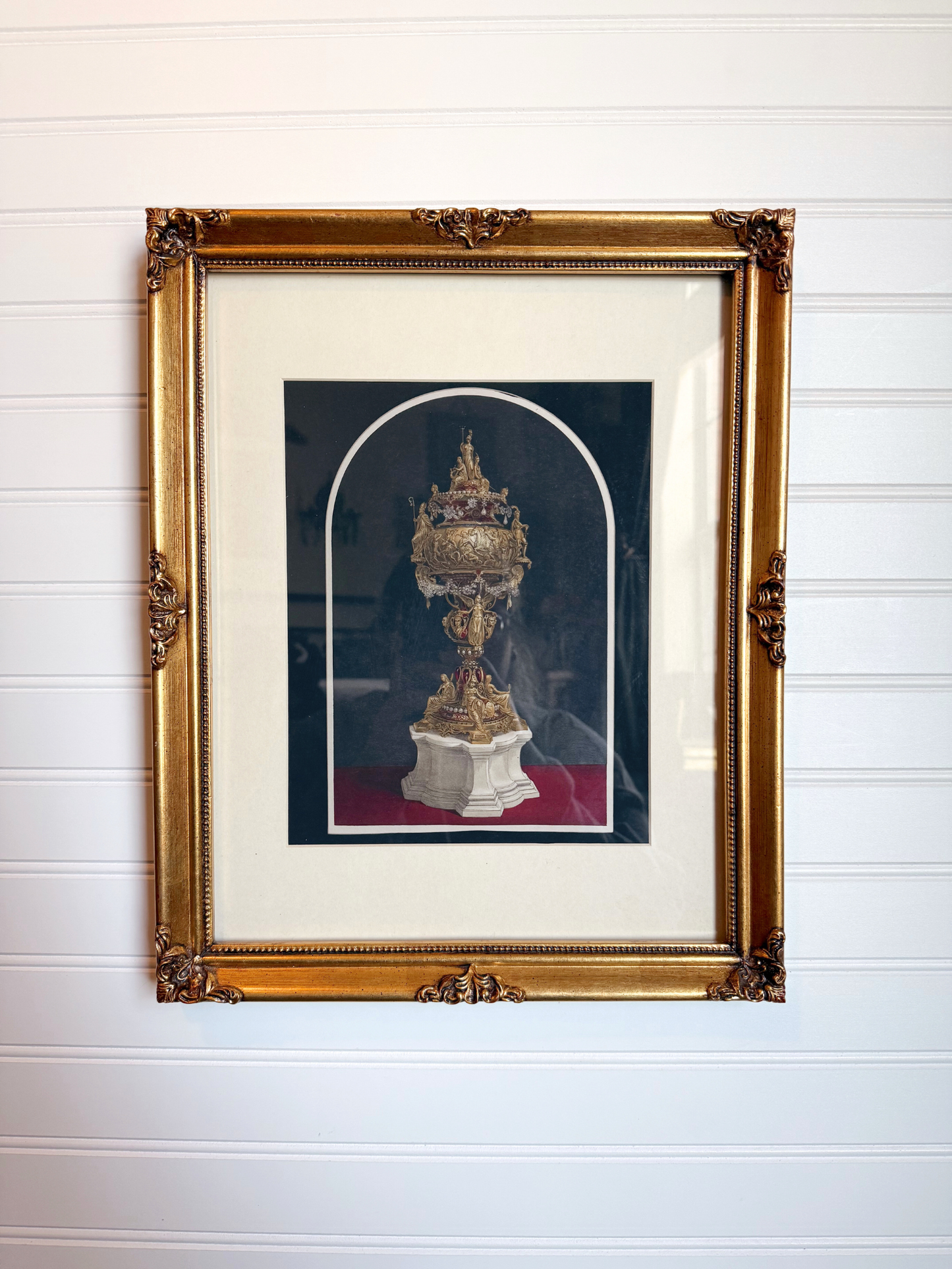 Gold Vase With Jewels Framed Giclee Print
