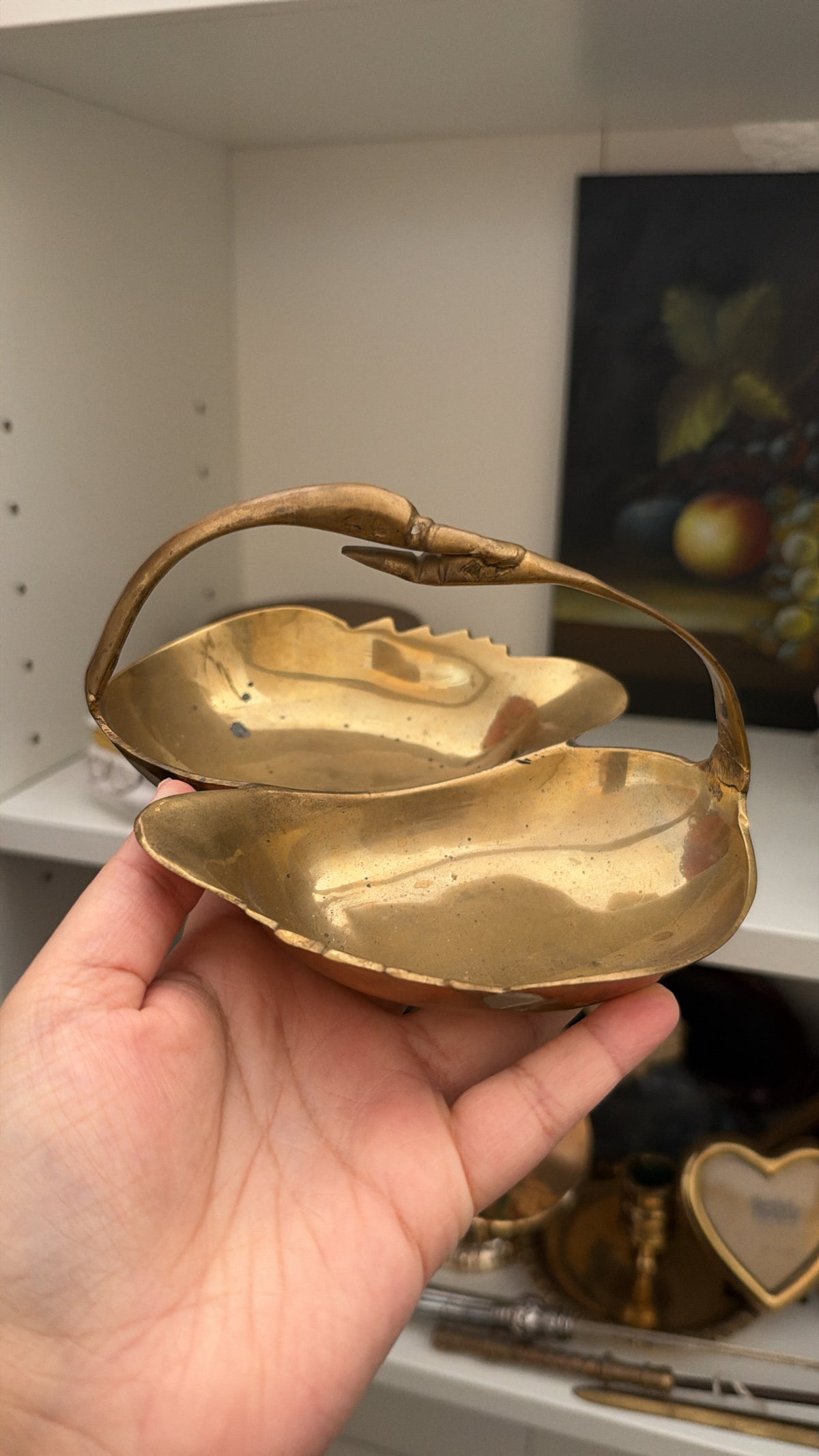 Swan Brass Trinket Dish