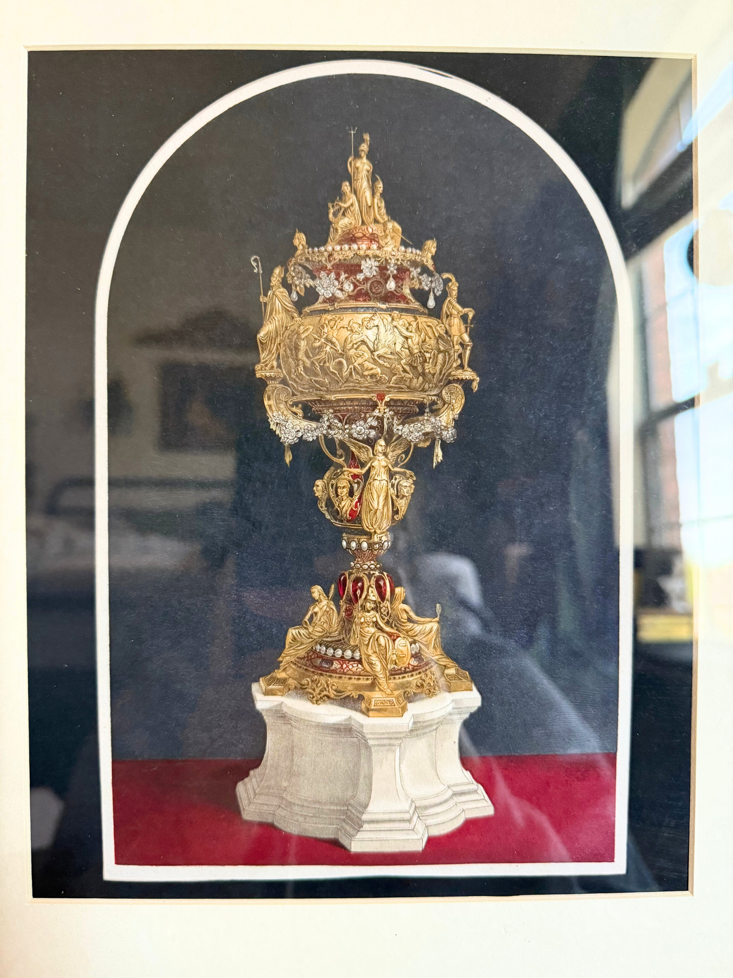 Gold Vase With Jewels Framed Giclee Print