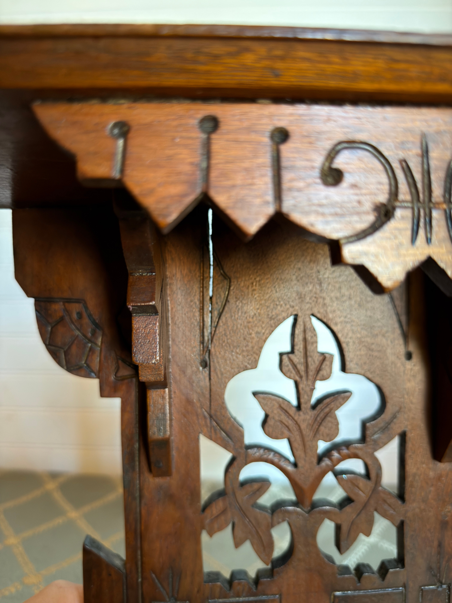 Eastlake Carved Wood Wall Shelf