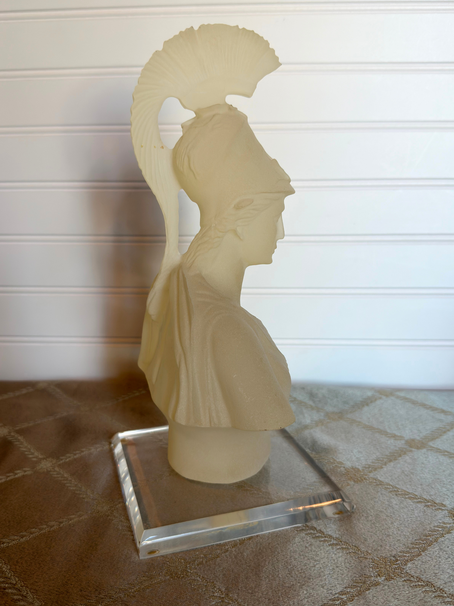 Frosted Lucite Athena Bust