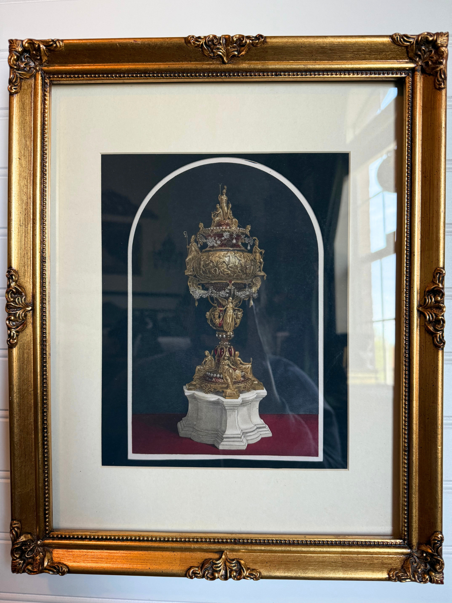 Gold Vase With Jewels Framed Giclee Print