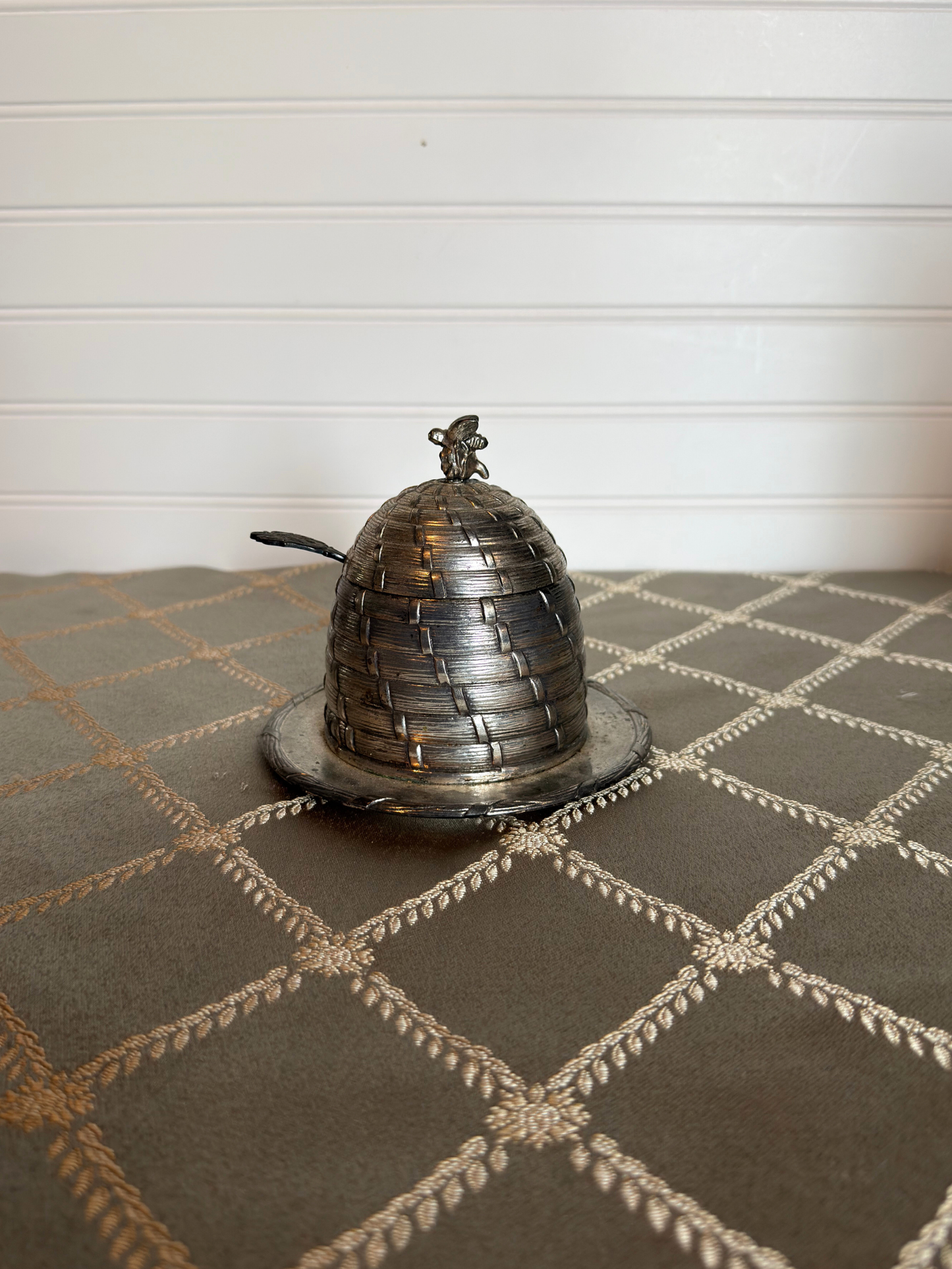 Corbell & Co Silver Plated Beehive Honey Pot