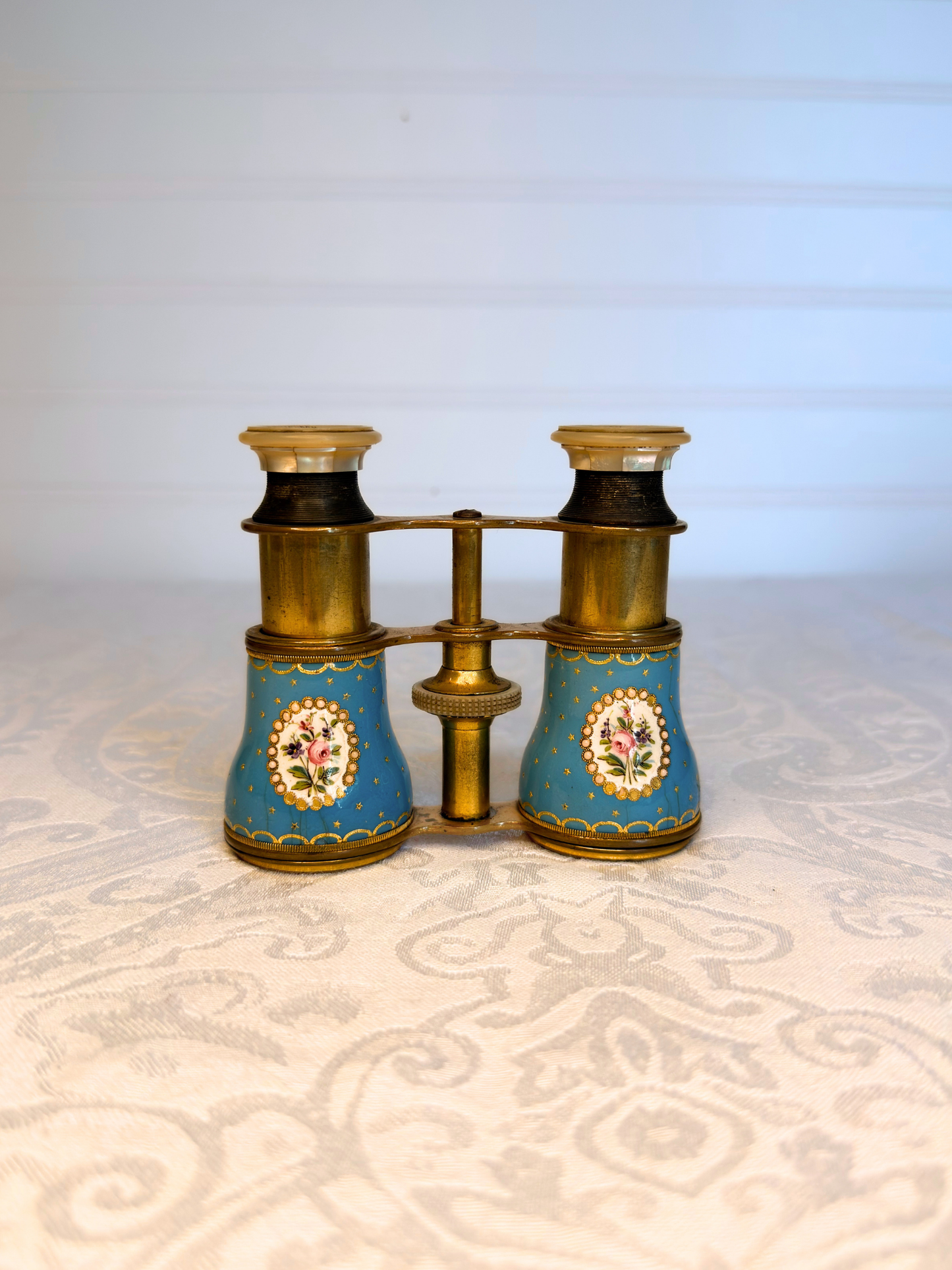 French Hand Painted Enamel Opera Glasses
