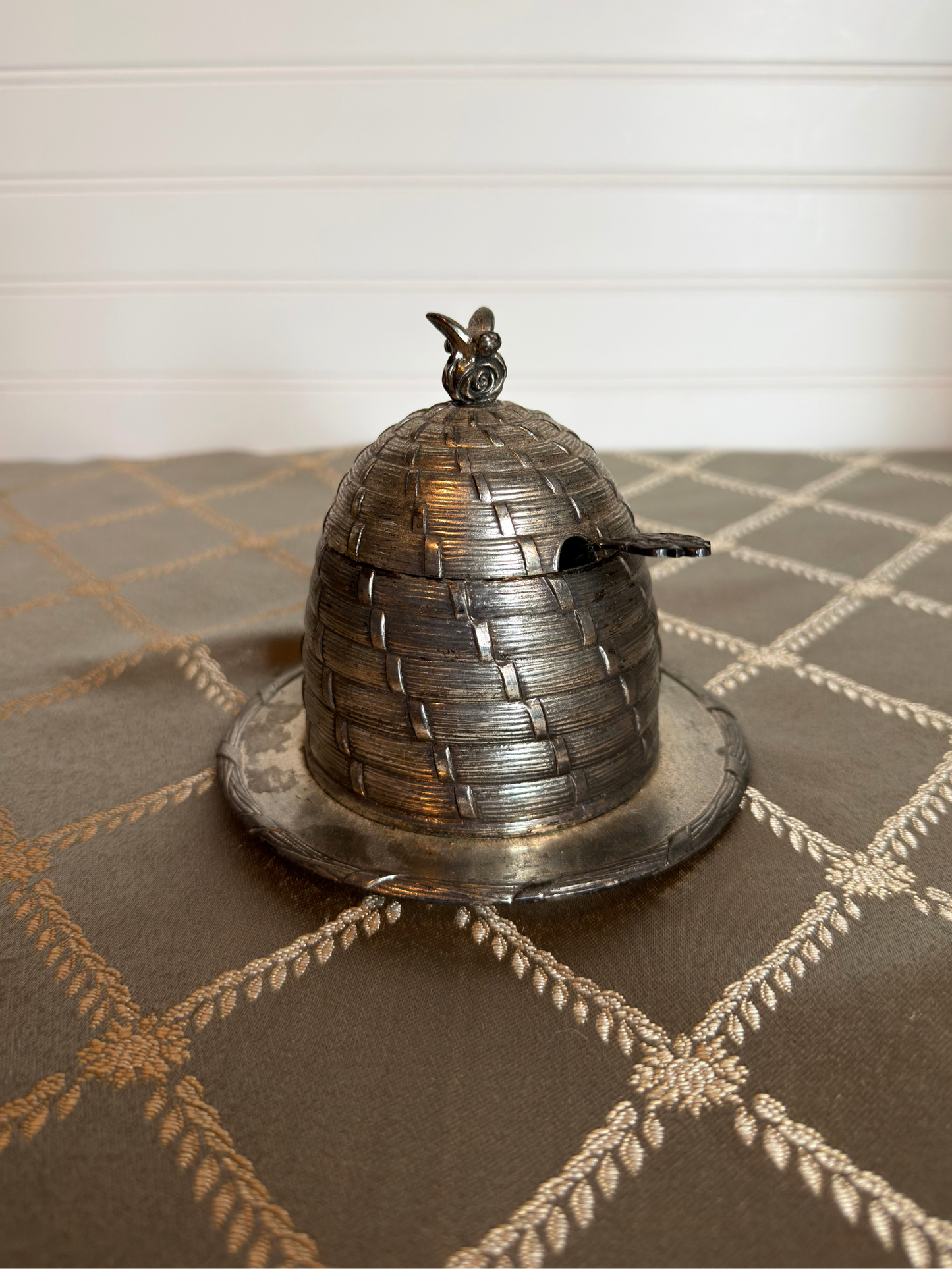 Corbell & Co Silver Plated Beehive Honey Pot