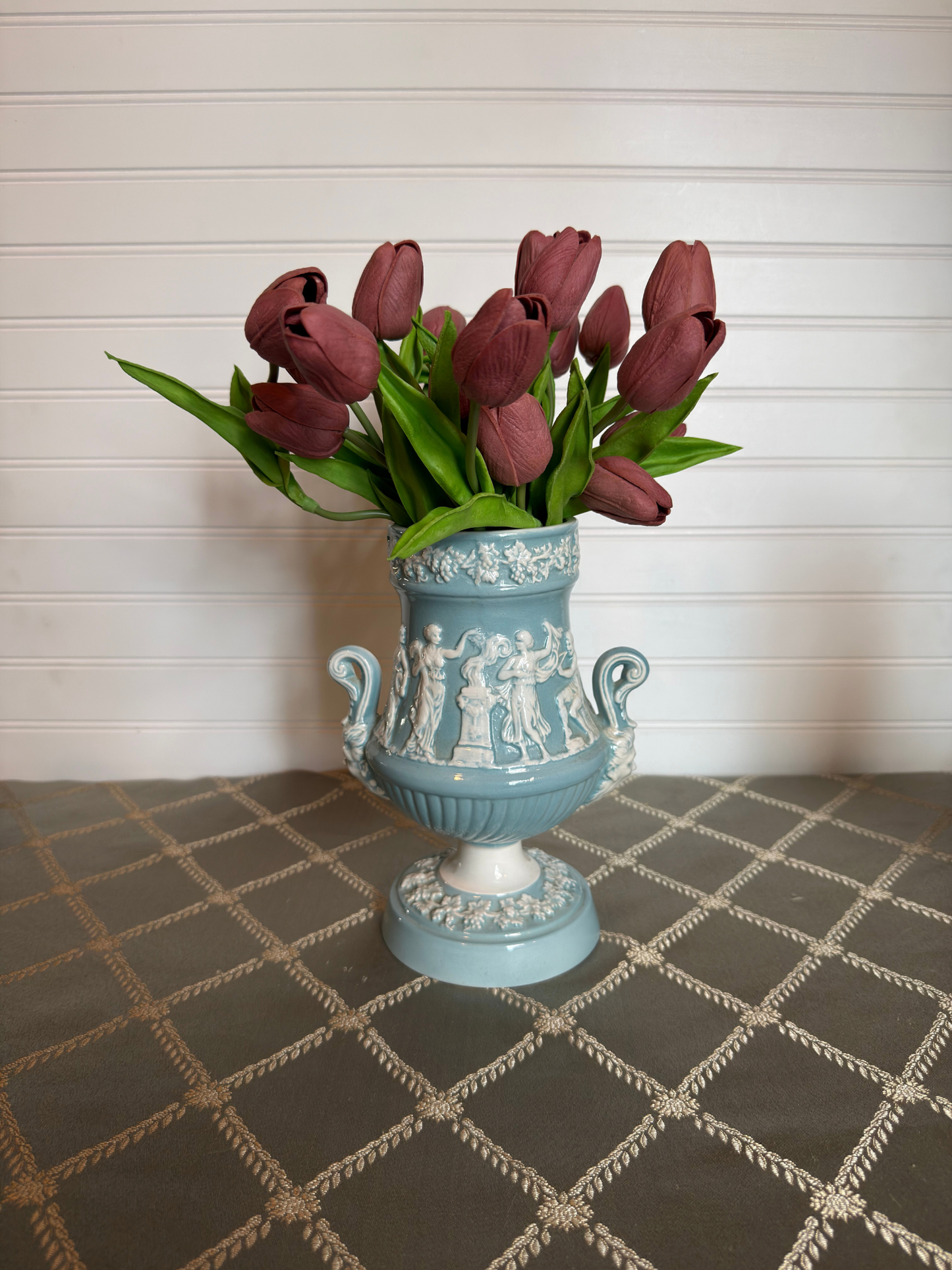 Italian Blue & White Vase