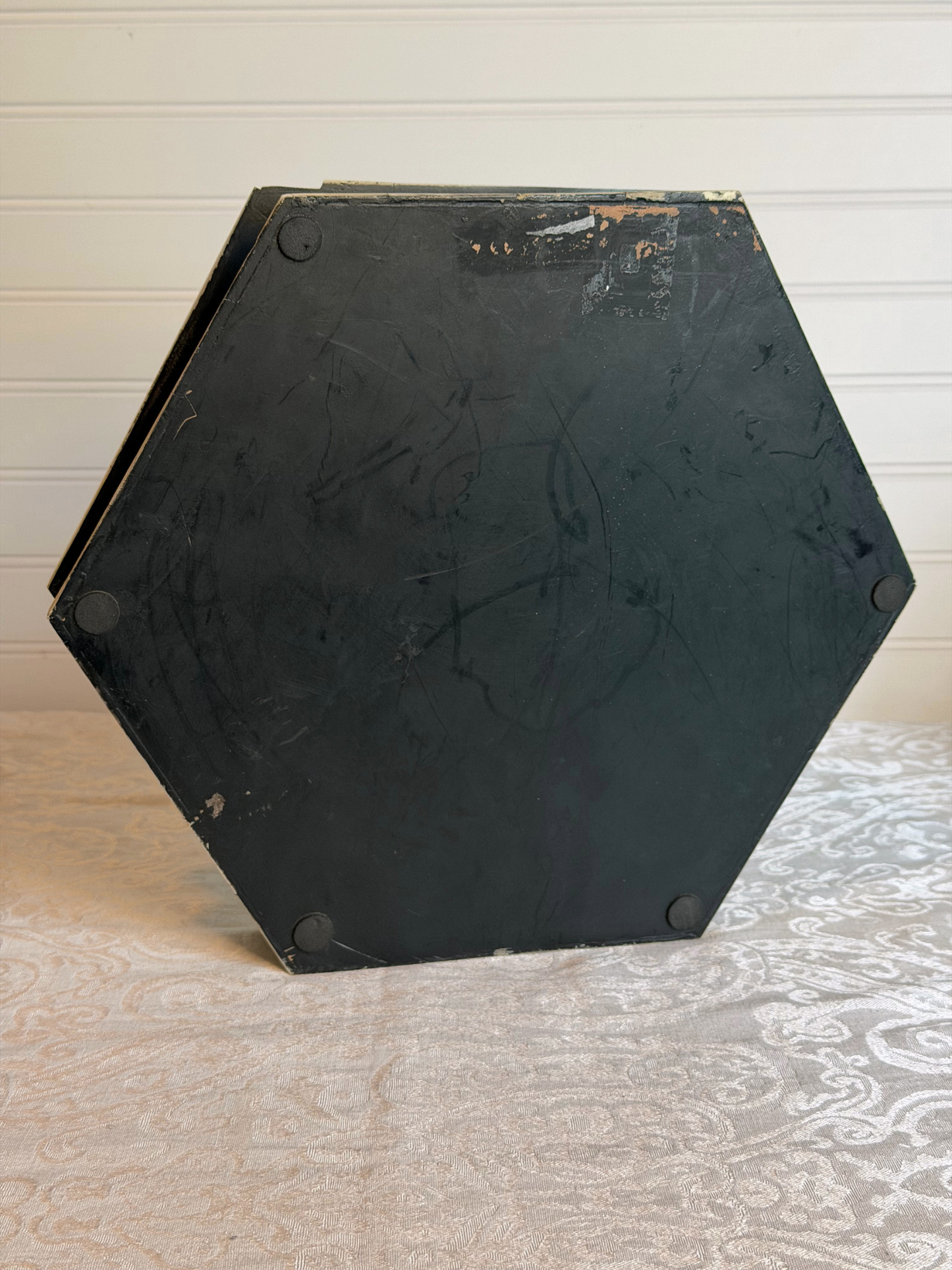 Hexagon Bone Inlay Lidded Box