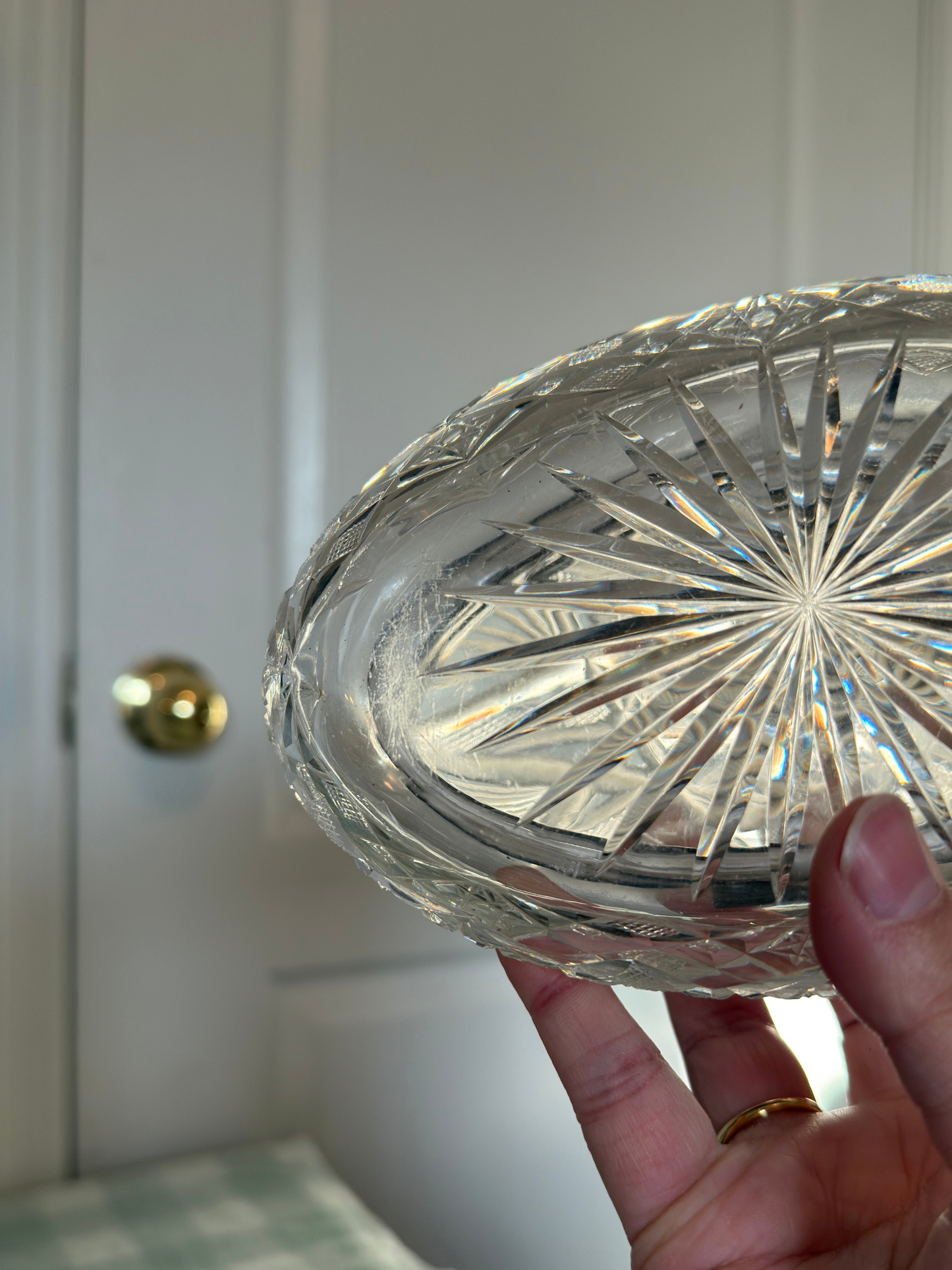Antique American Brilliant Cut & Silver Jewelry Casket
