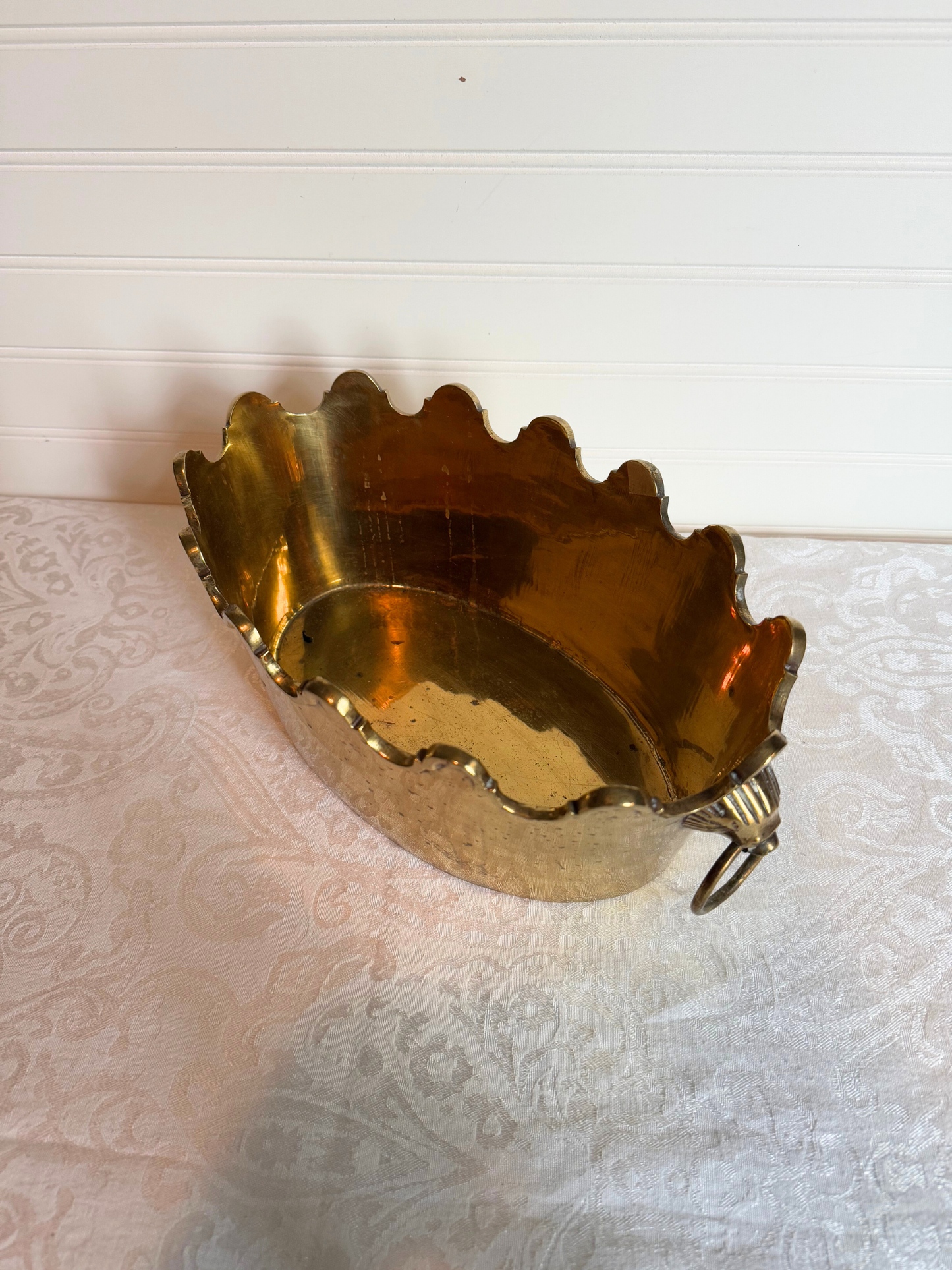 Brass Lion Planter/ Bowl