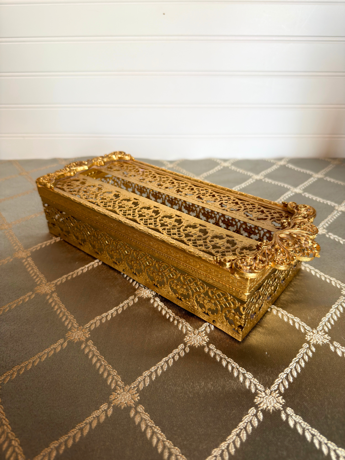 Ormolu Tissue Box Holder