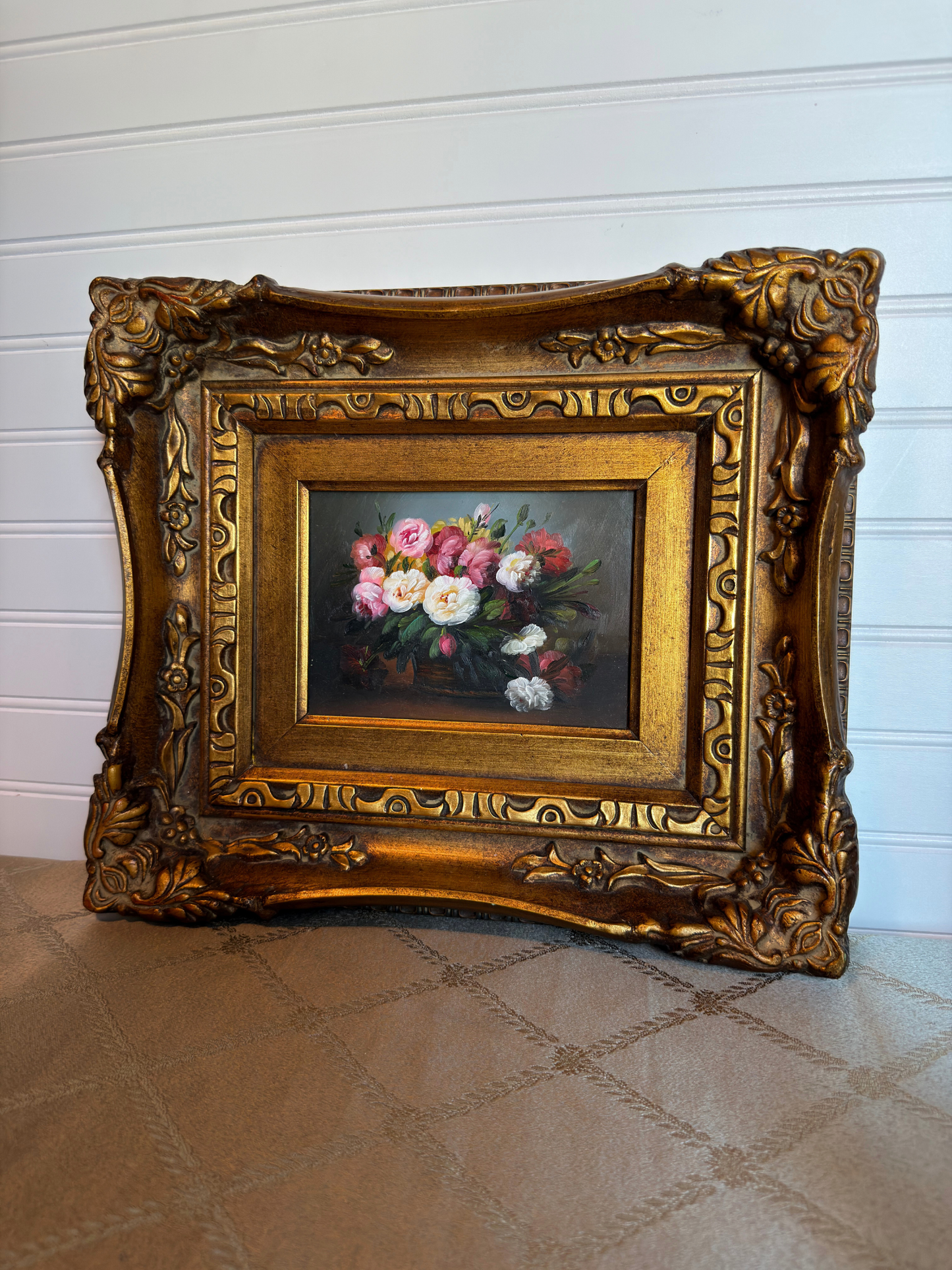 Flowers In A Basket Painting