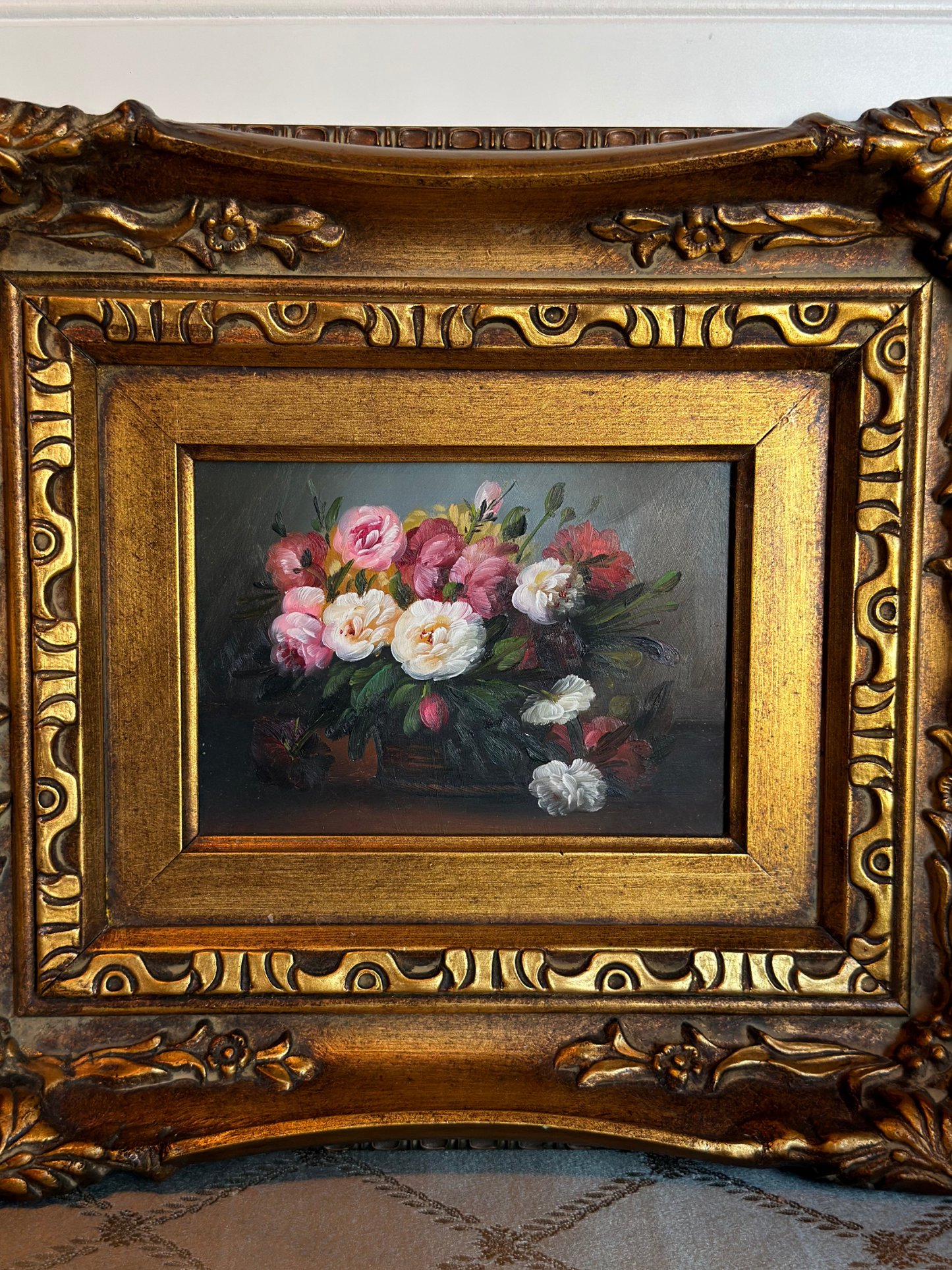 Flowers In A Basket Painting